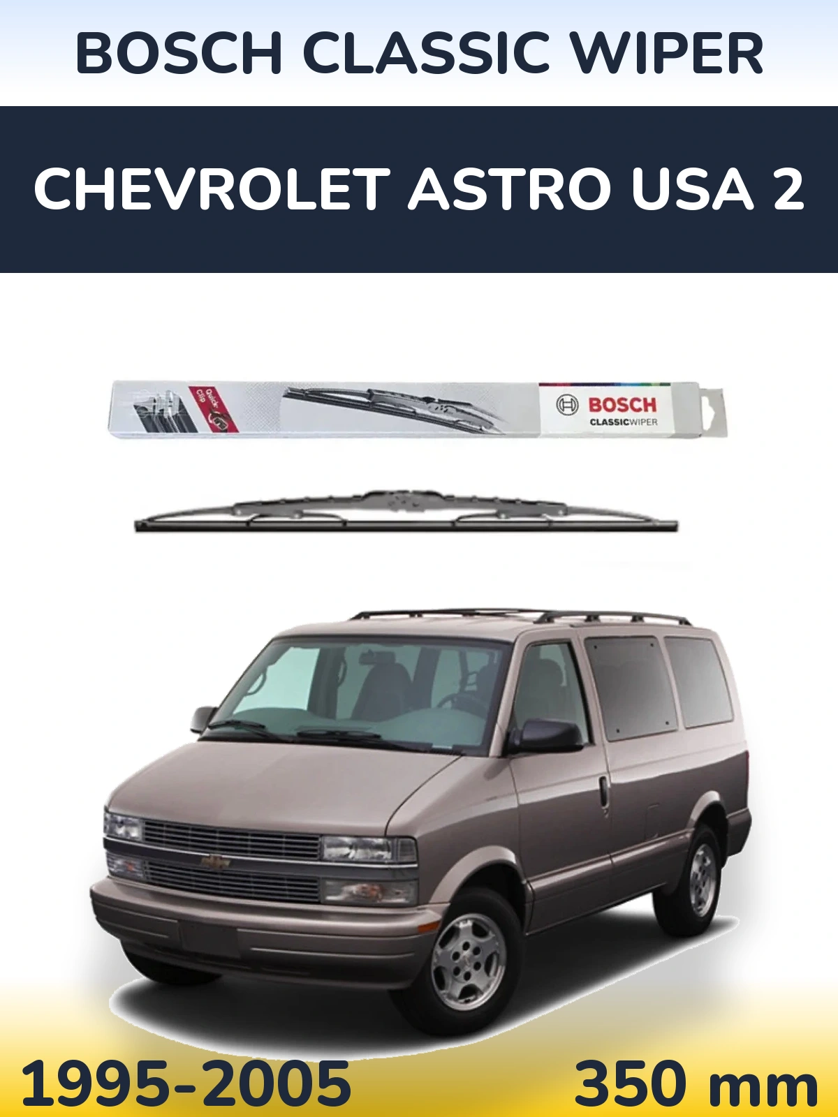 Zadní stěrač BOSCH Classic Wiper 340 mm pro Chevrolet Astro USA 2 1995-2005