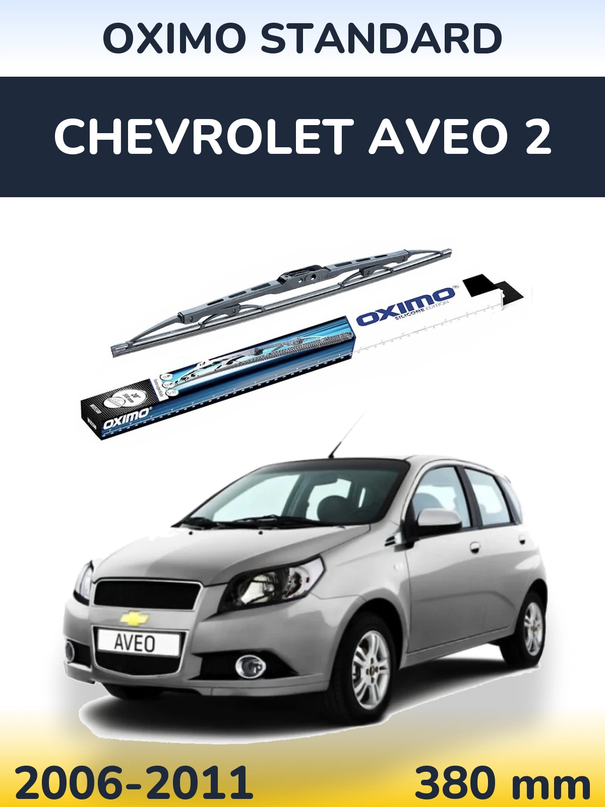 Zadní stěrač Oximo Standard 375 mm pro Chevrolet Aveo 2 2006-2011