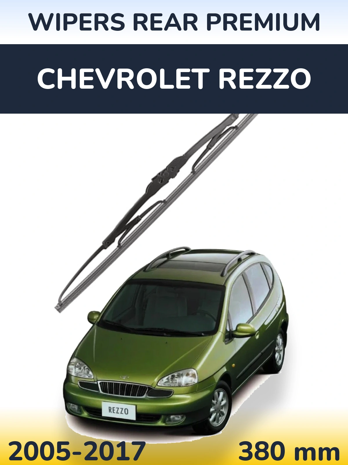 Zadní stěrač WIPERS REAR PREMIUM 380 mm pro Chevrolet Rezzo 2005-2017