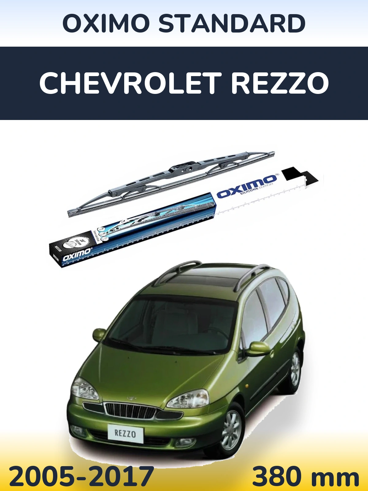 Zadní stěrač Oximo Standard 375 mm pro Chevrolet Rezzo 2005-2017