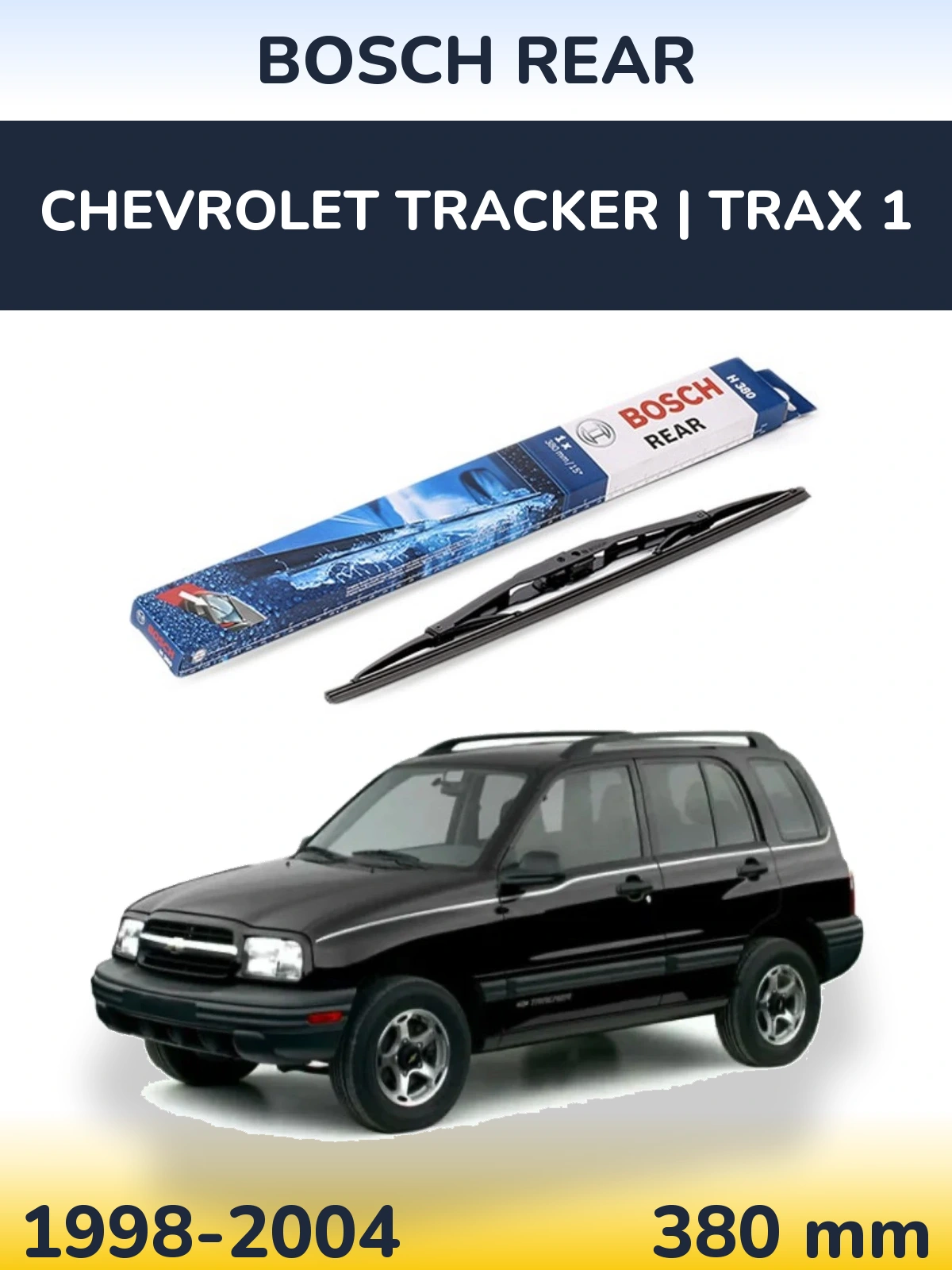 Задня щітка BOSCH Rear 380 мм для Chevrolet Tracker | Trax 1 1998-2004