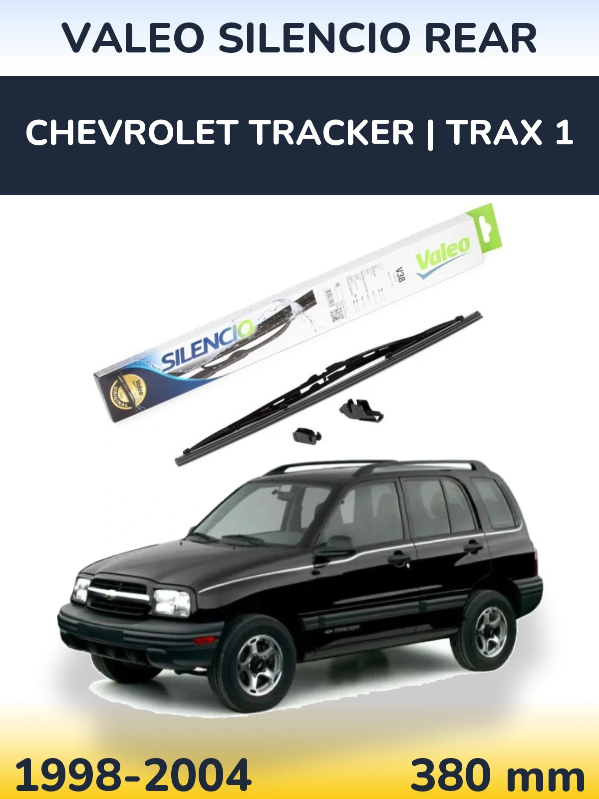 Zadní stěrač Valeo Silencio Rear 380 mm pro Chevrolet Tracker | Trax 1 1998-2004