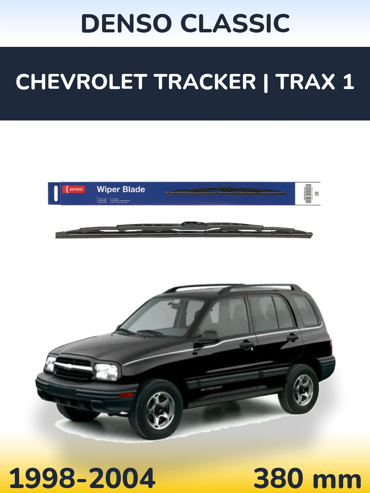 Zadní stěrač Denso Classic 380 mm pro Chevrolet Tracker | Trax 1 1998-2004