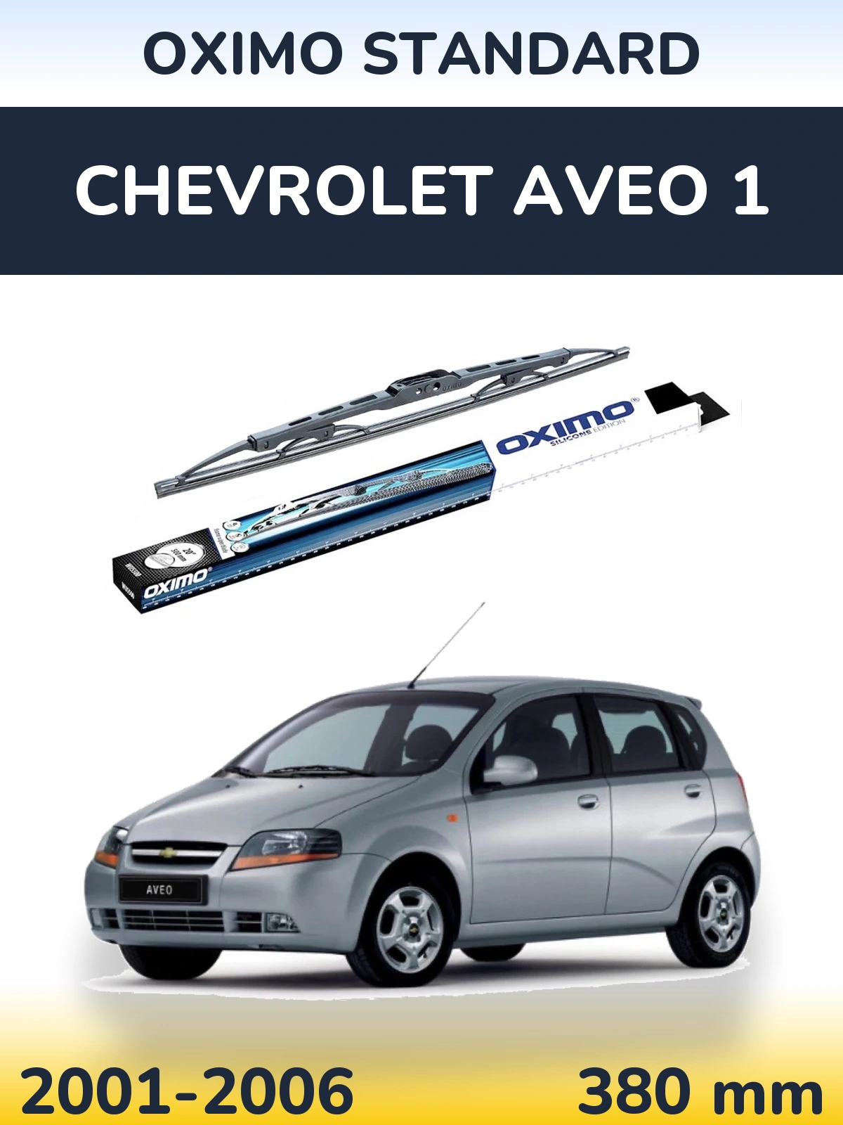 Zadní stěrač Oximo Standard 375 mm pro Chevrolet Aveo 1 2001-2006