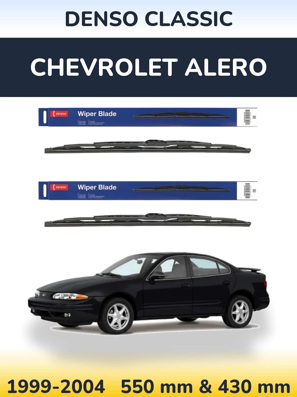 Sada předních stěračů Denso Classic 550 a 430 mm pro Chevrolet Alero 1999-2004