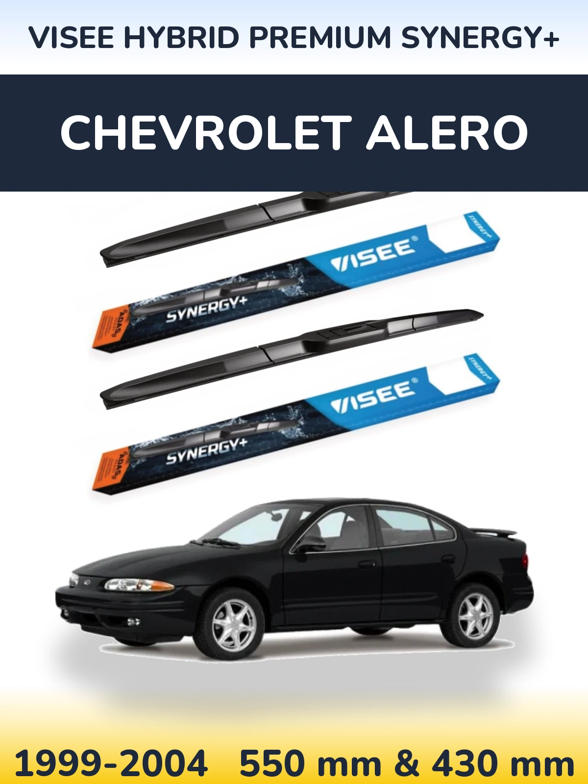 Комплект передніх щіток VISEE HYBRID PREMIUM SYNERGY+ 550 & 430 мм для Chevrolet Alero 1999-2004