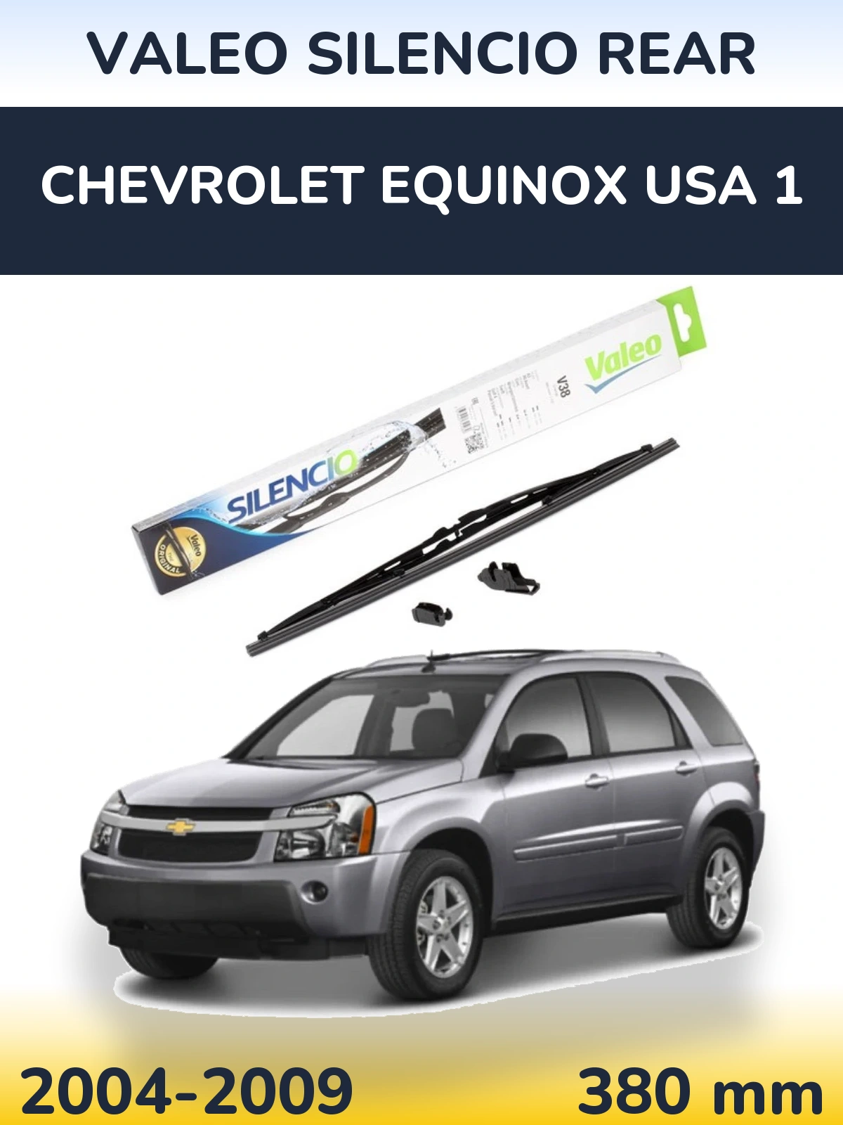 Zadní stěrač Valeo Silencio Rear 380 mm pro Chevrolet Equinox USA 1 2004-2009
