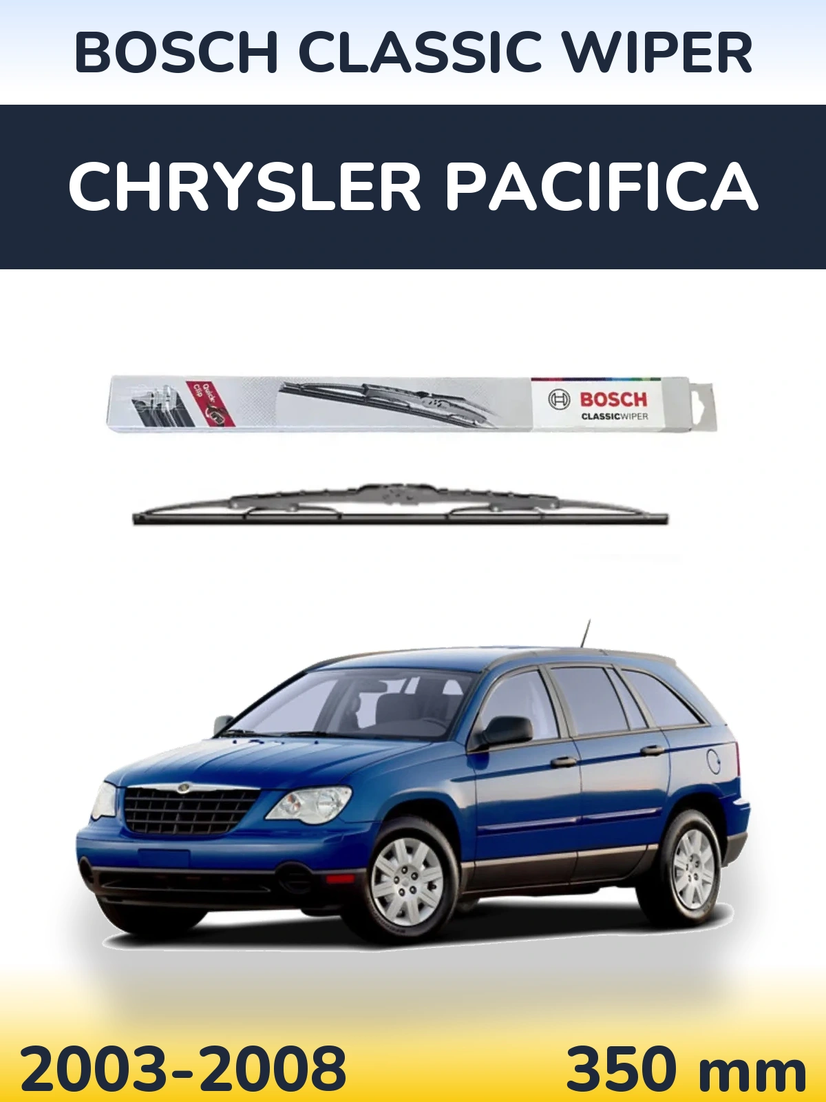 Zadní stěrač BOSCH Classic Wiper 340 mm pro Chrysler Pacifica 2003-2008