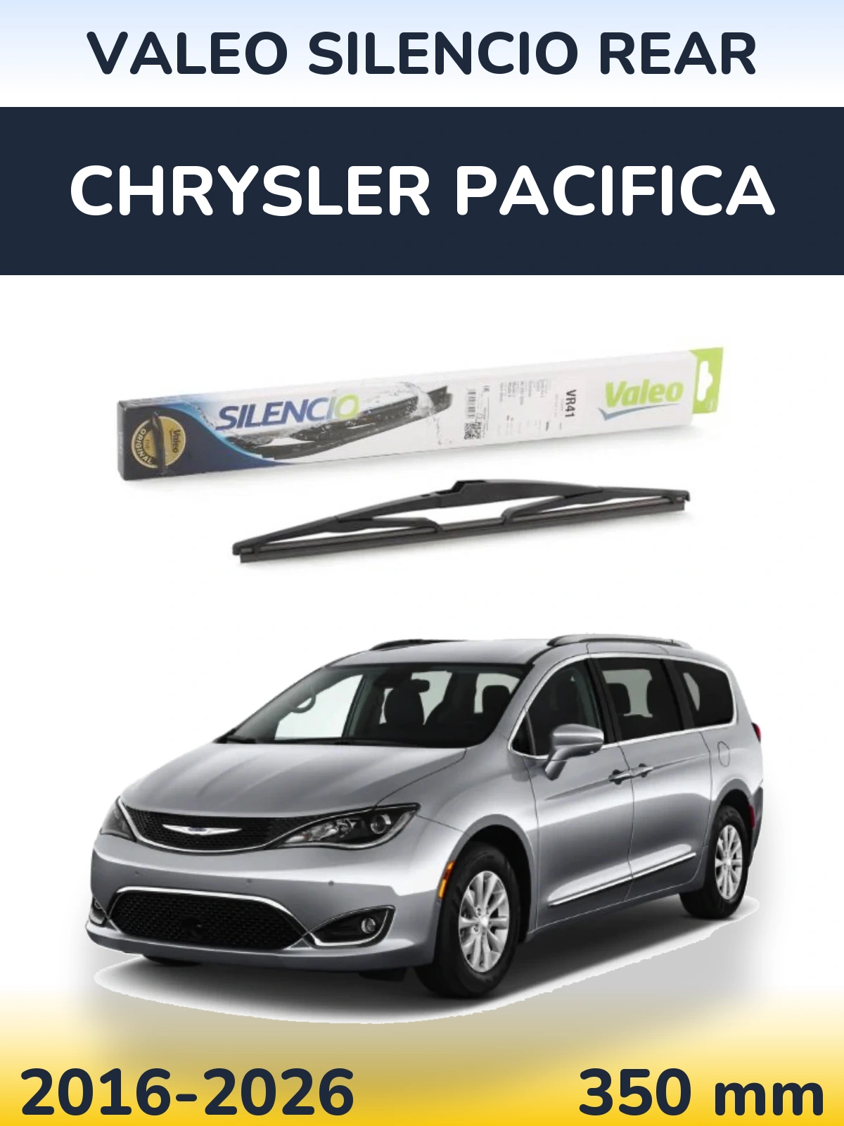 Задня щітка Valeo Silencio Rear 345 мм для Chrysler Pacifica 2016-2026