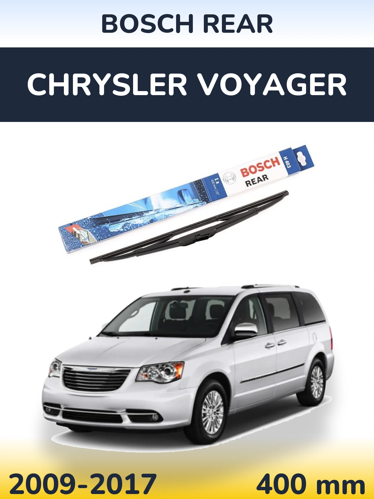 Задня щітка BOSCH Rear 400 мм для Chrysler Voyager 2009-2017
