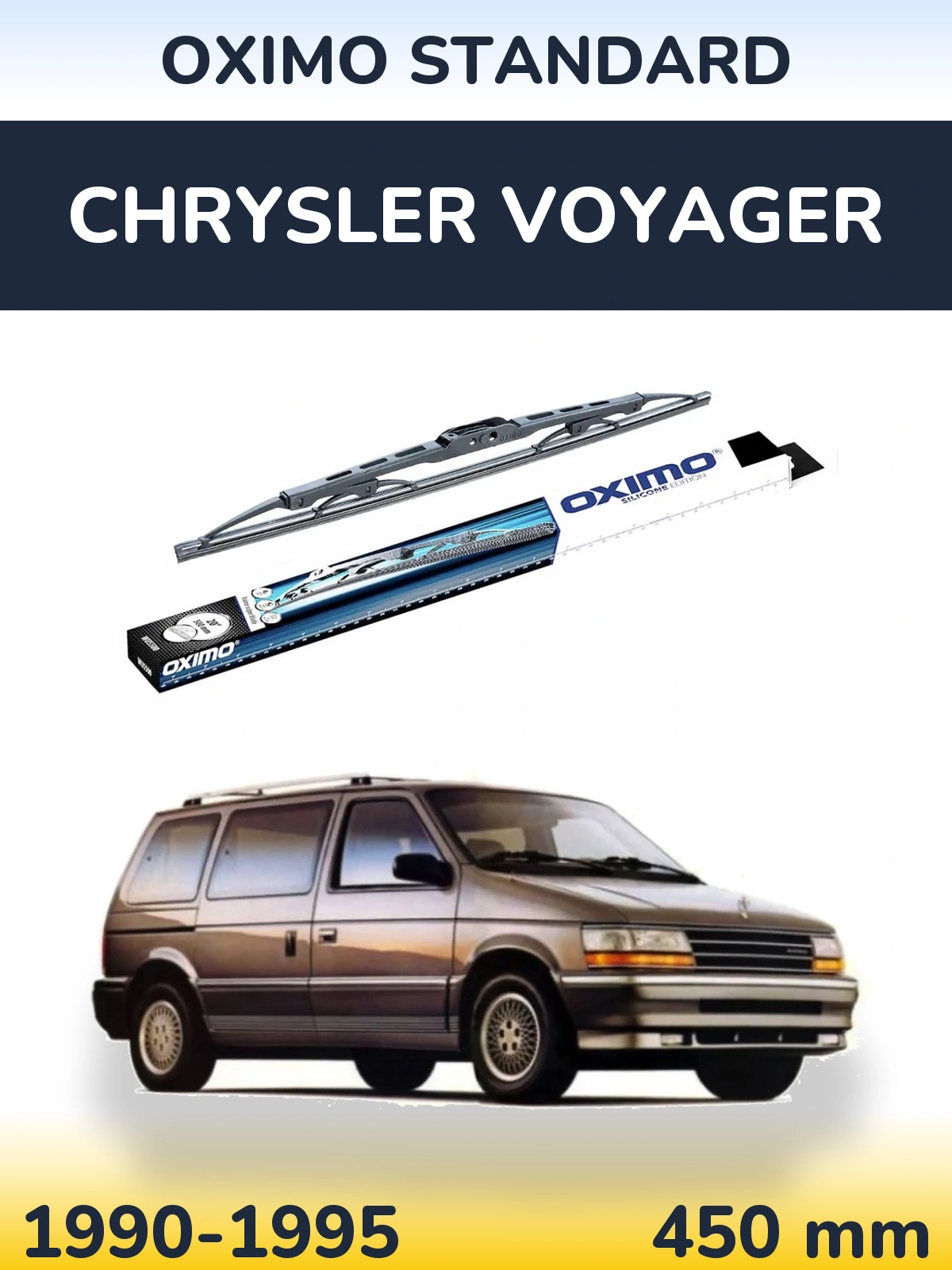 Zadní stěrač Oximo Standard 450 mm pro Chrysler Voyager 1990-1995