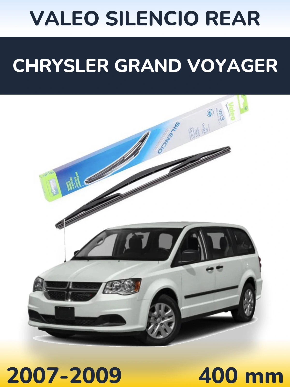 Zadní stěrač Valeo Silencio Rear 400 mm pro Chrysler Grand Voyager 2007-2009