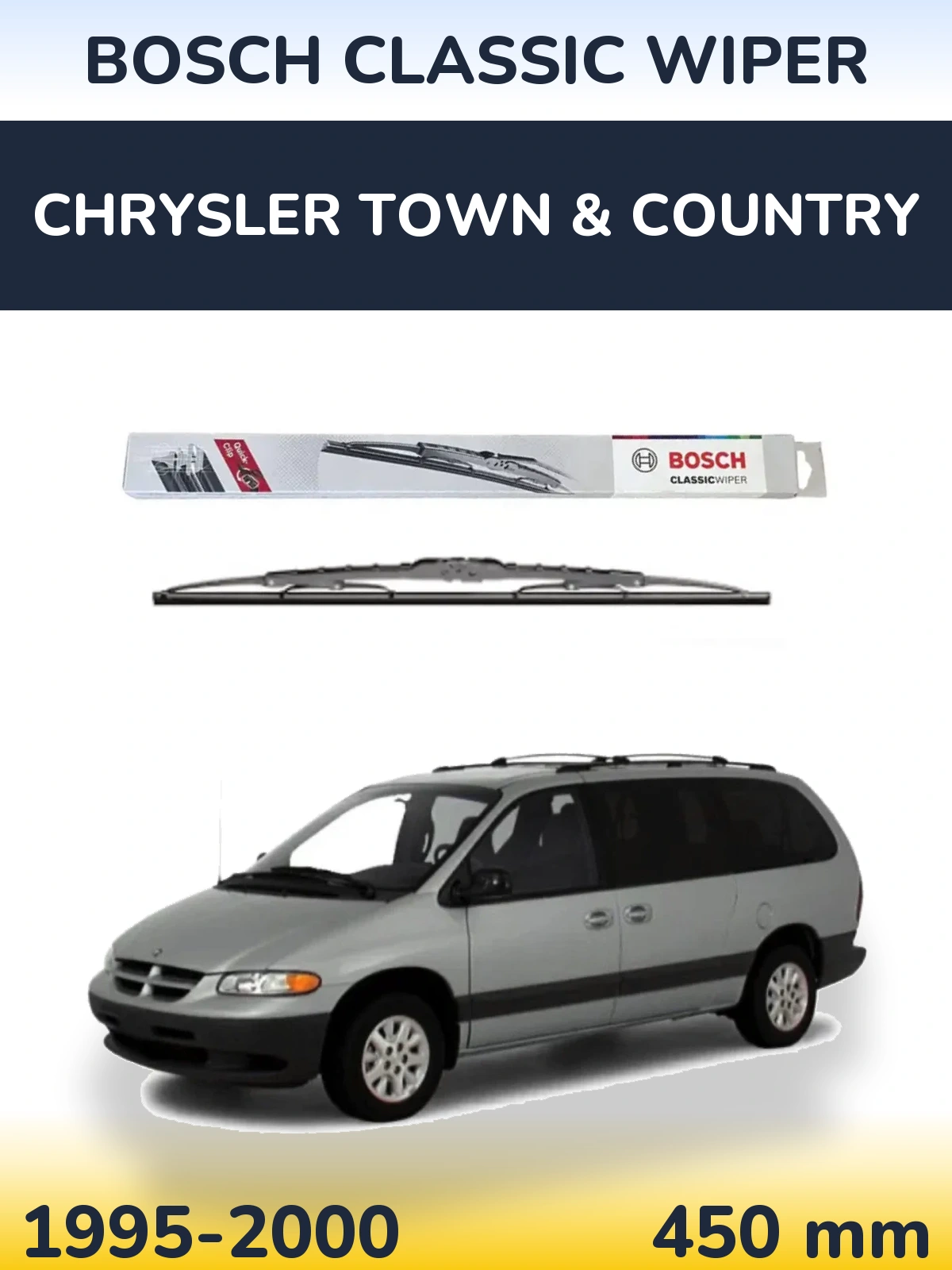 Zadní stěrač BOSCH Classic Wiper 450 mm pro Chrysler Town & Country 1995-2000