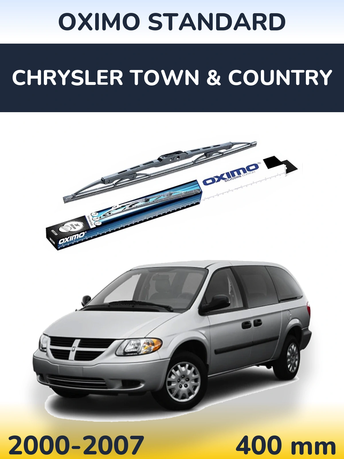 Zadní stěrač Oximo Standard 400 mm pro Chrysler Town & Country 2000-2007