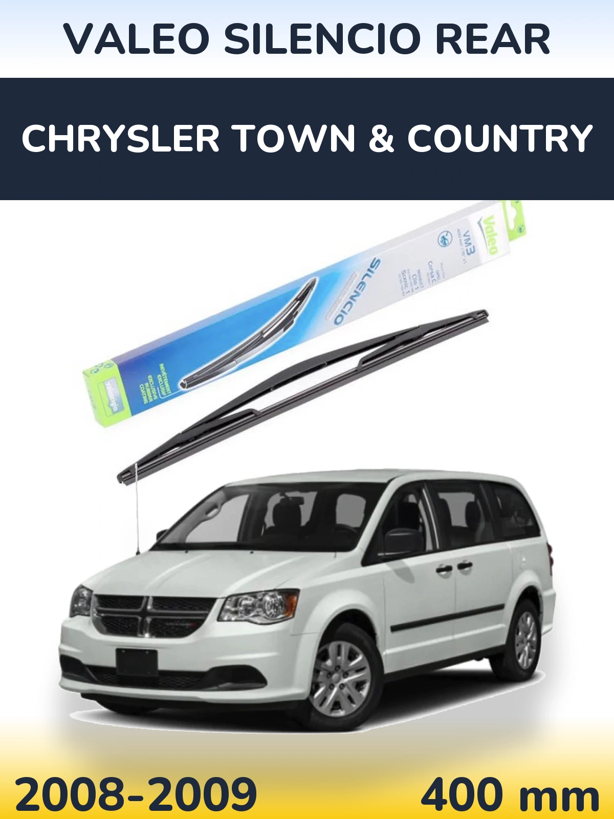 Zadní stěrač Valeo Silencio Rear 400 mm pro Chrysler Town & Country 2008-2009
