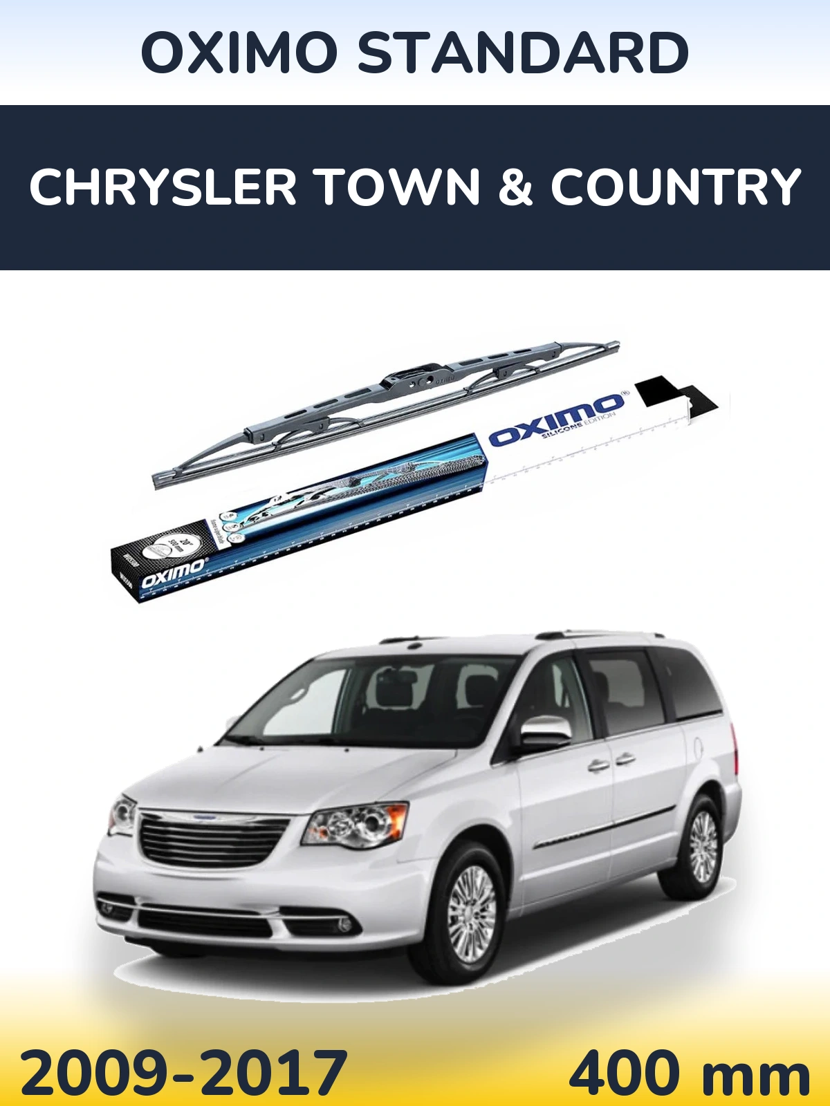 Задня щітка Oximo Standard 400 мм для Chrysler Town & Country 2009-2017