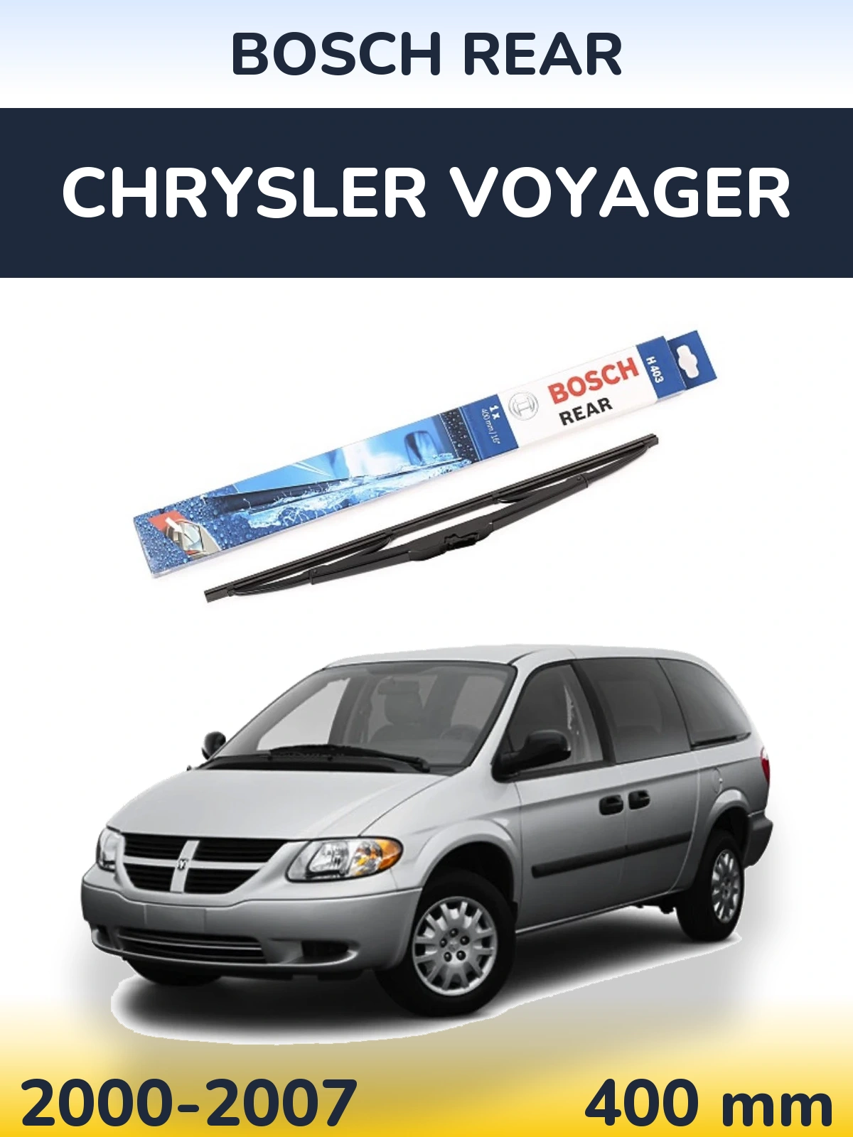 Zadní stěrač BOSCH Rear 400 mm pro Chrysler Voyager 2000-2007