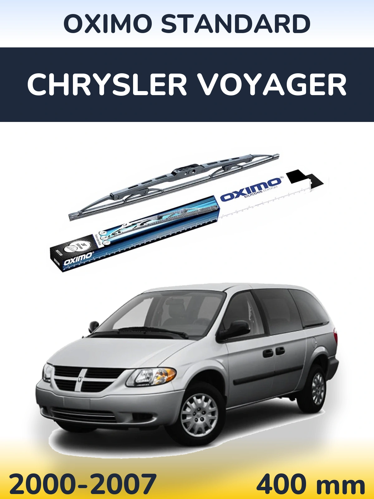 Zadní stěrač Oximo Standard 400 mm pro Chrysler Voyager 2000-2007