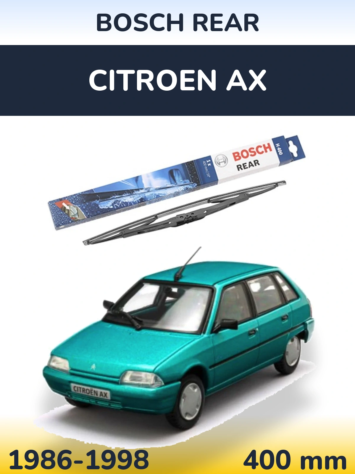 Zadní stěrač BOSCH Rear 400 mm pro Citroen AX 1986-1998