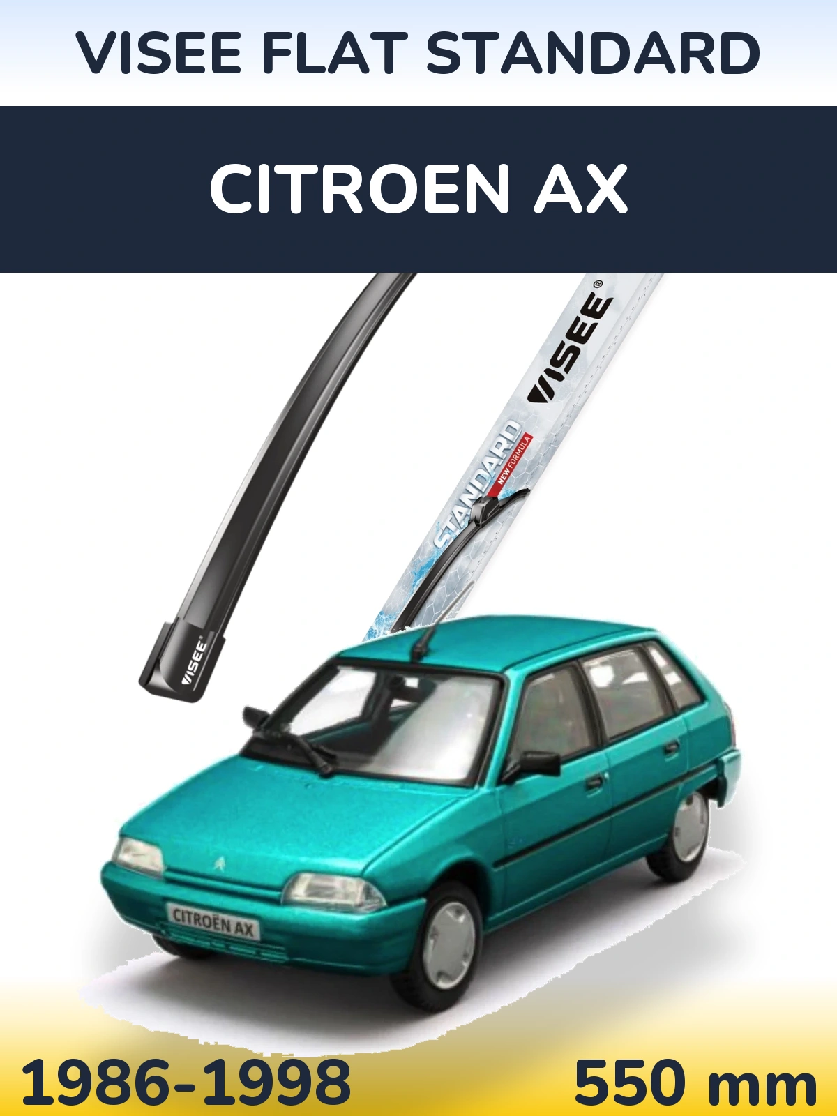 Přední stěrač VISEE FLAT STANDARD 550 mm pro Citroen AX 1986-1998