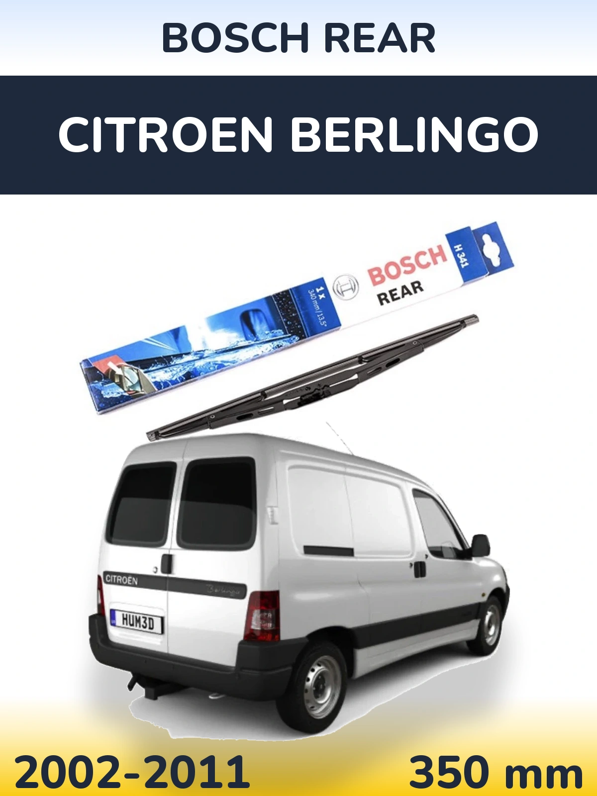 Zadní stěrač BOSCH Rear 340 mm pro Citroen Berlingo 2002-2011