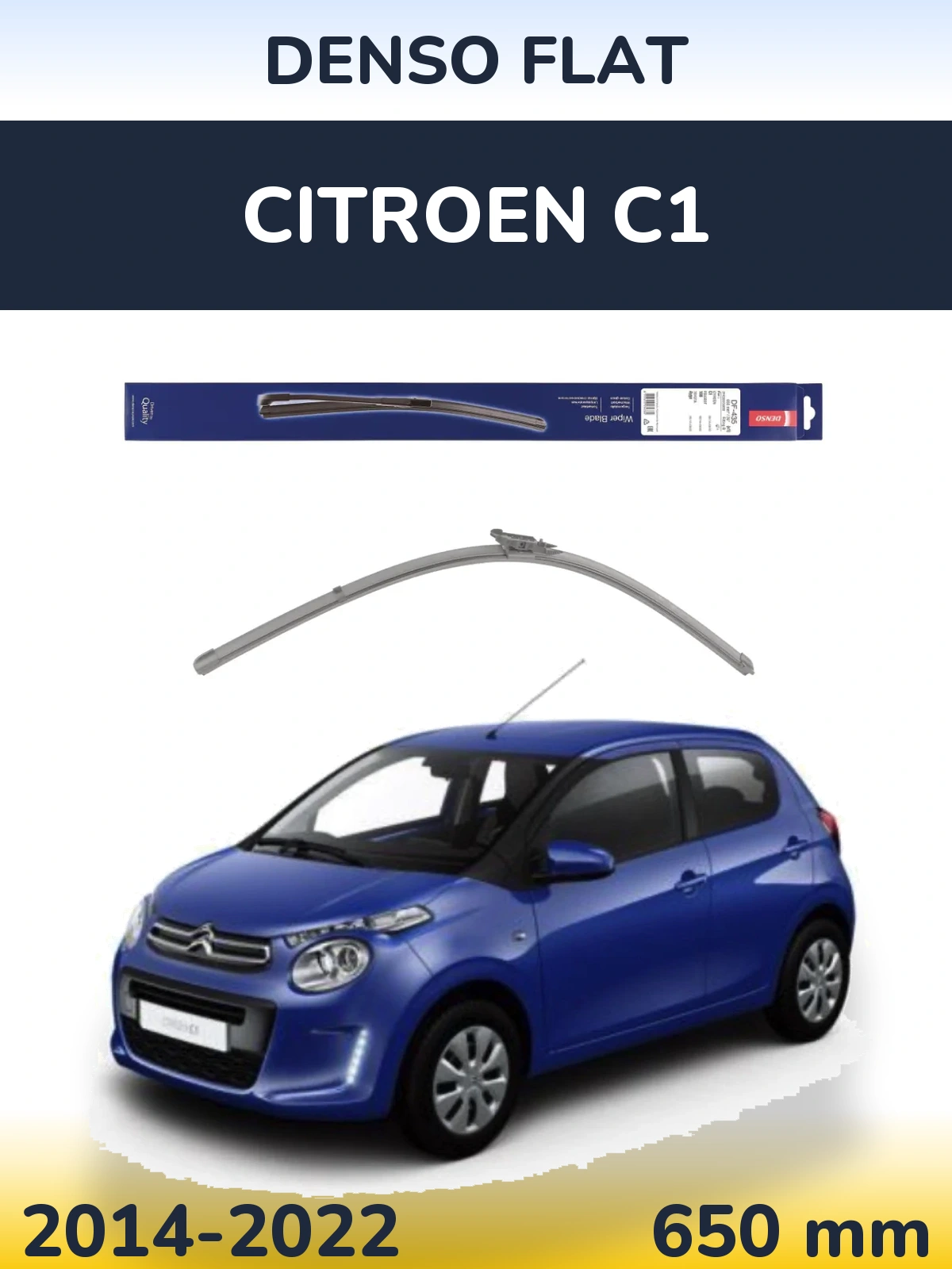 Přední stěrač Denso Flat 650 mm pro Citroen C1 2014-2022