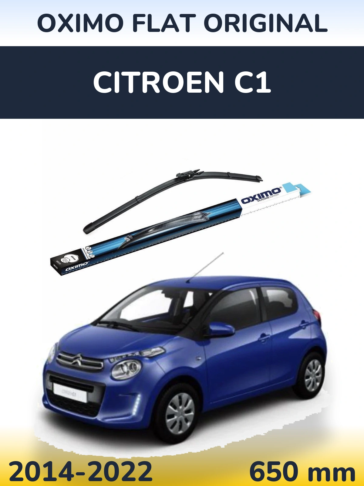 Přední stěrač Oximo Flat Original 650 mm pro Citroen C1 2014-2022