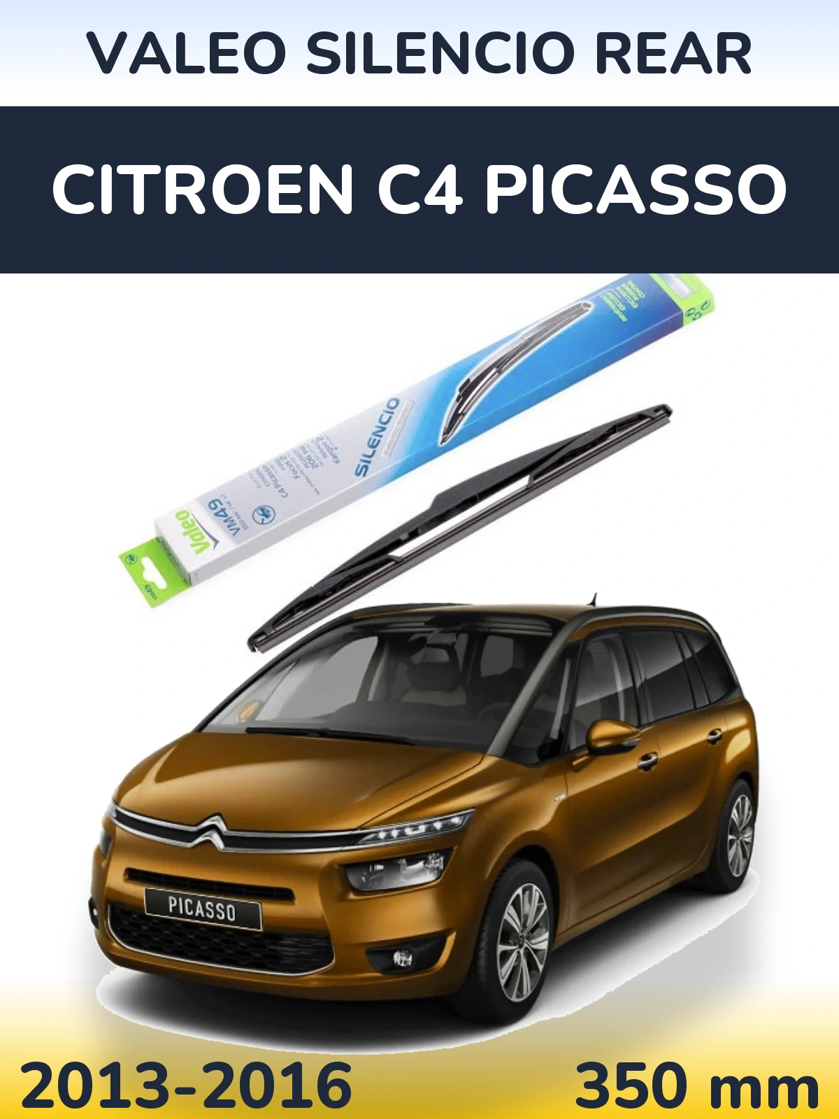 Zadní stěrač Valeo Silencio Rear 350 mm pro Citroen C4 Picasso 2013-2016