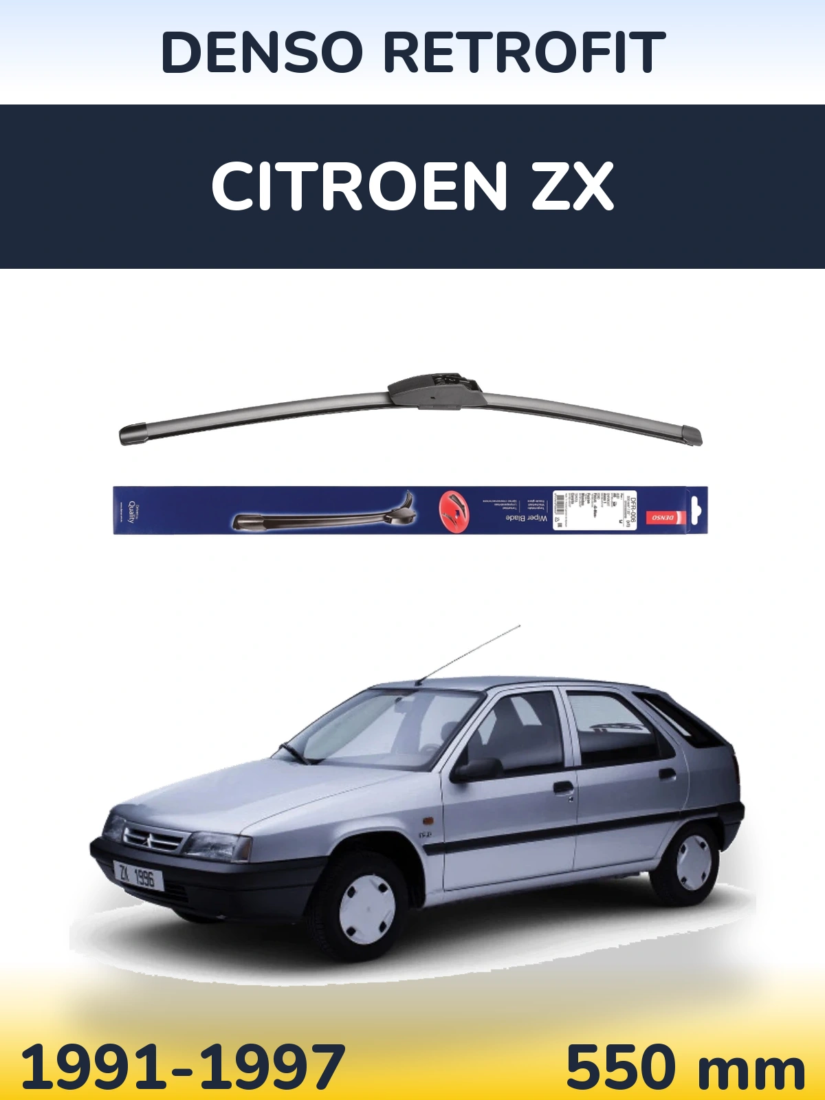 Передня щітка Denso Retrofit 550 мм для Citroen ZX 1991-1997