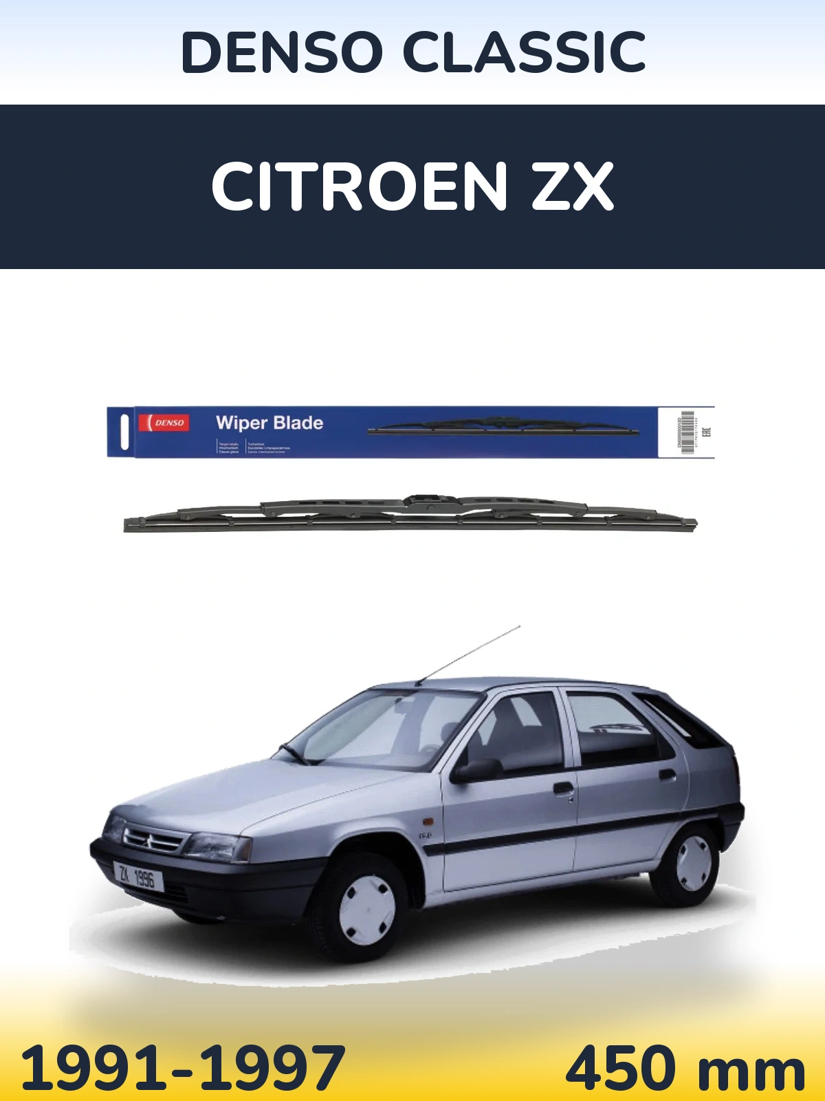 Zadní stěrač Denso Classic 450 mm pro Citroen ZX 1991-1997