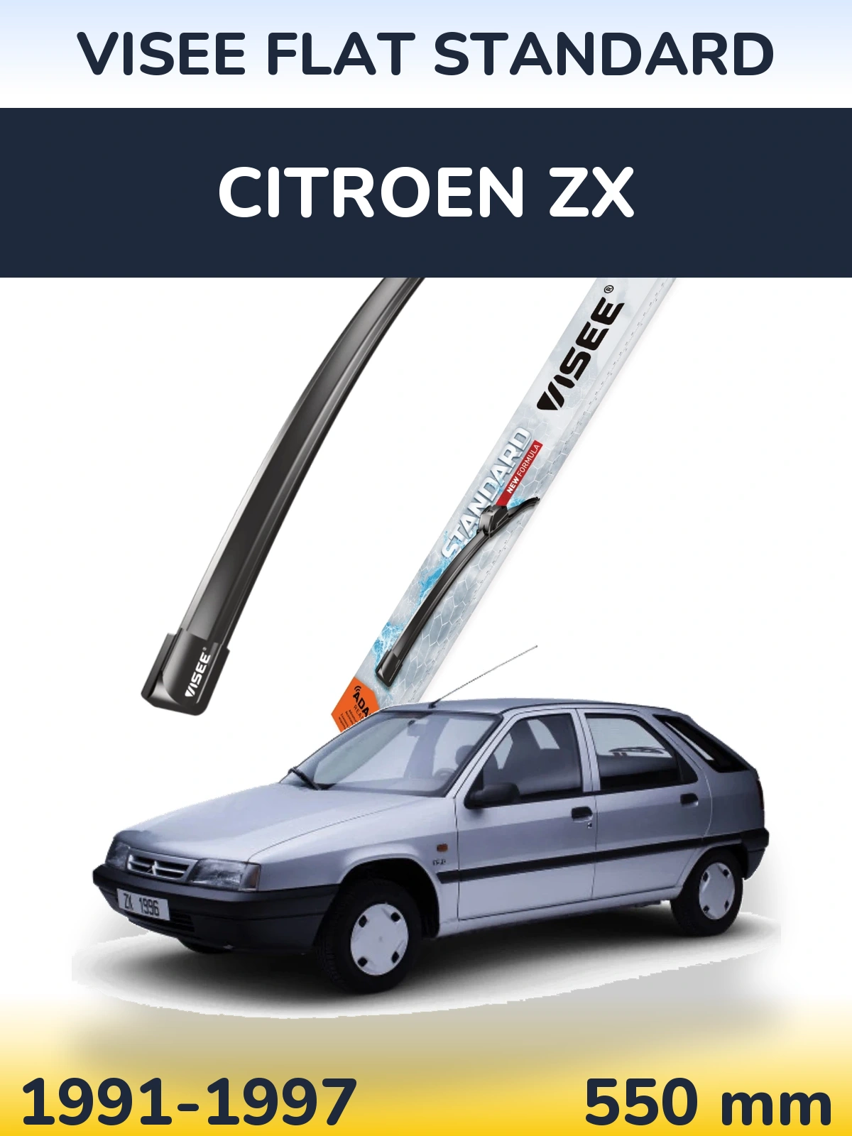 Přední stěrač VISEE FLAT STANDARD 550 mm pro Citroen ZX 1991-1997