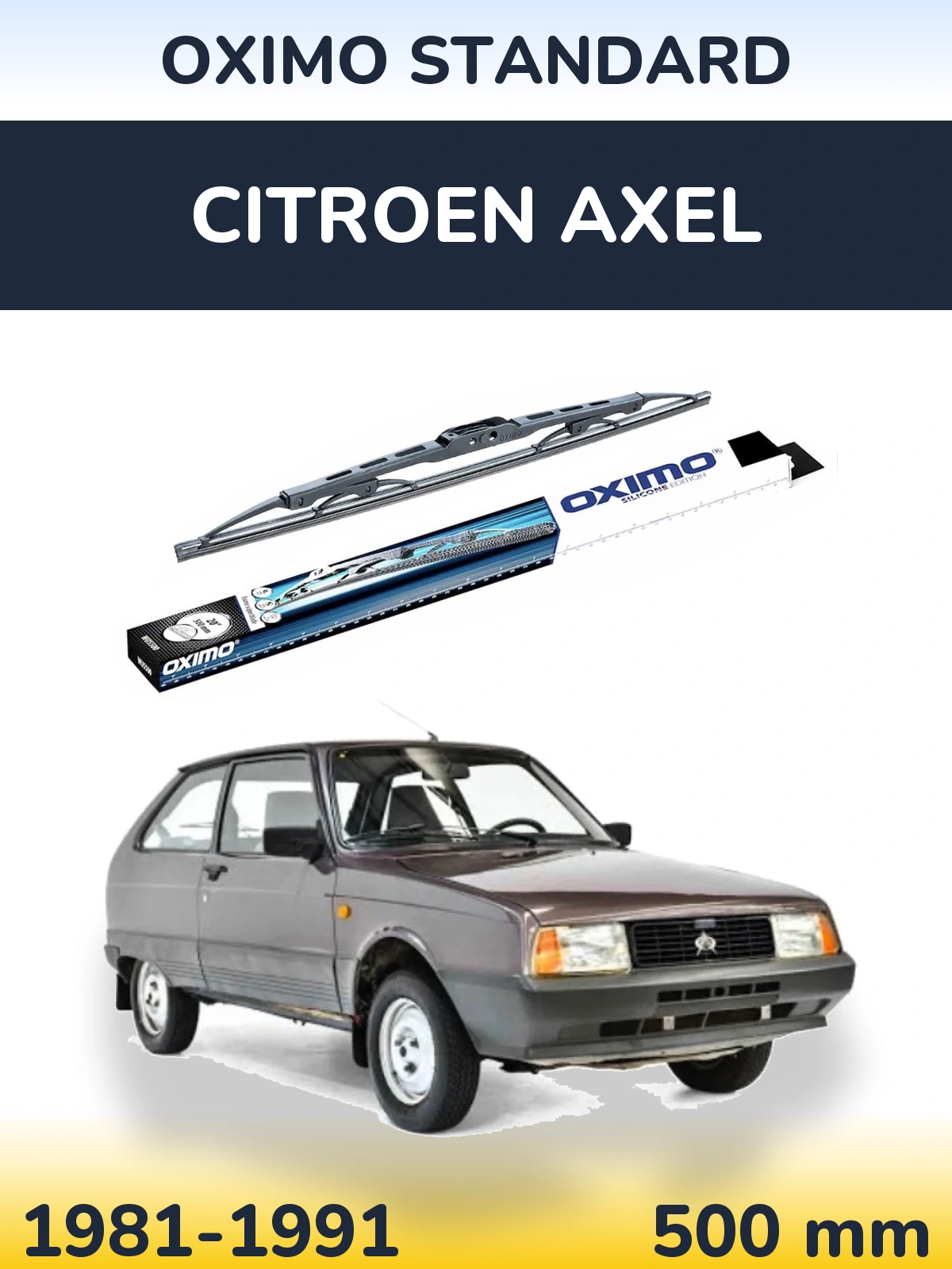 Задня щітка Oximo Standard 500 мм для Citroen Axel 1981-1991