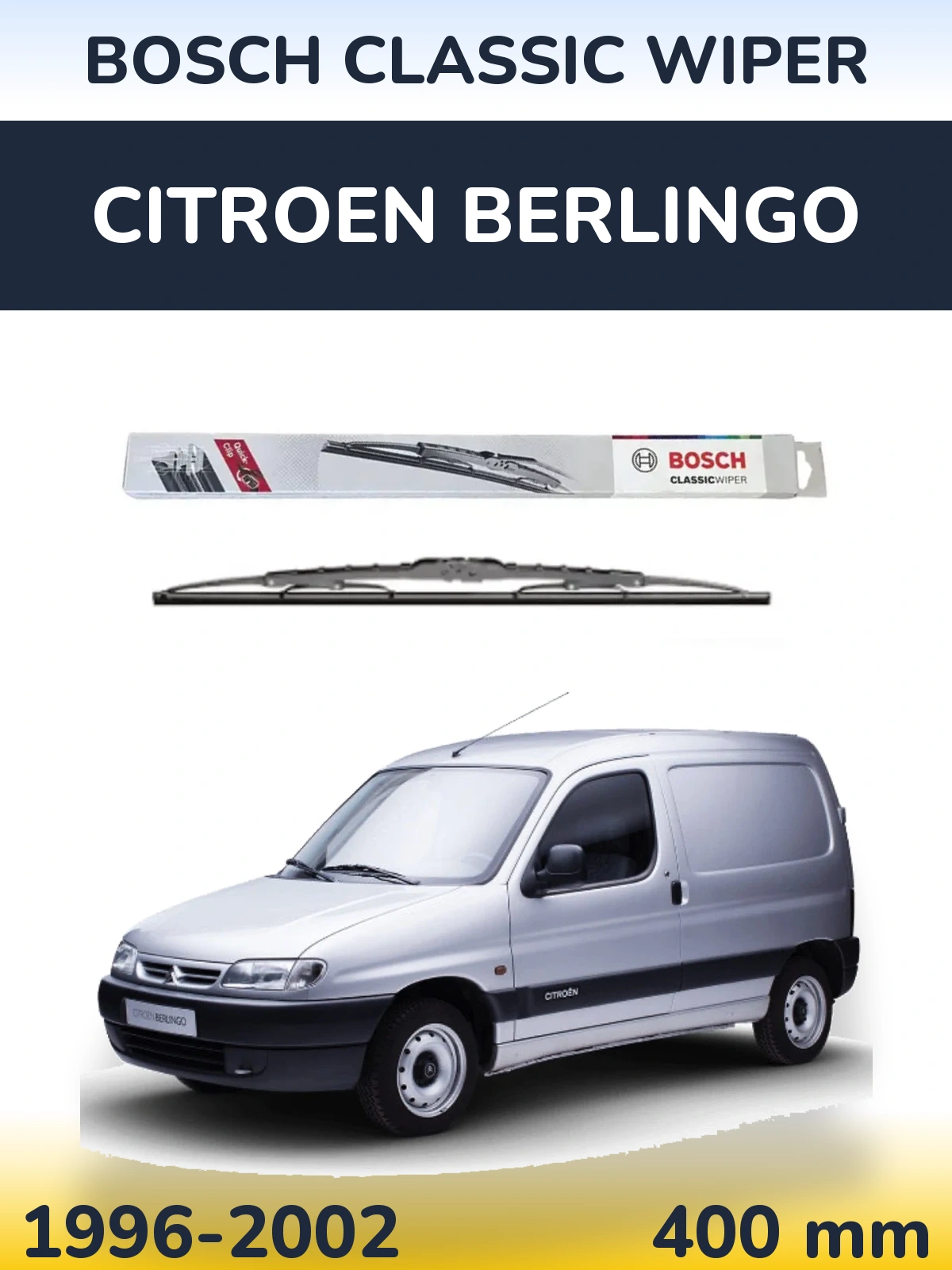 Задня щітка BOSCH Classic Wiper 400 мм для Citroen Berlingo 1996-2002