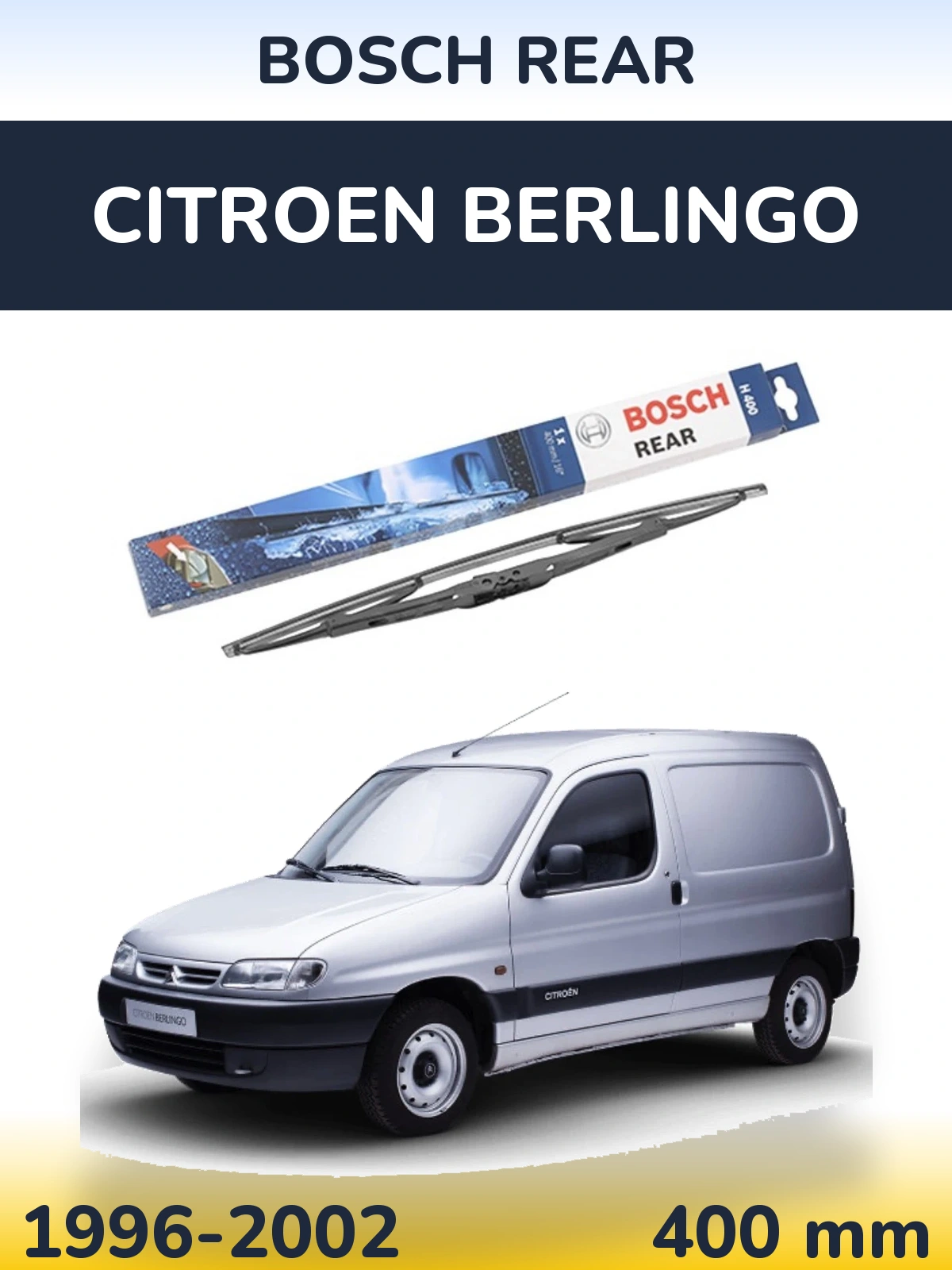 Задня щітка BOSCH Rear 400 мм для Citroen Berlingo 1996-2002