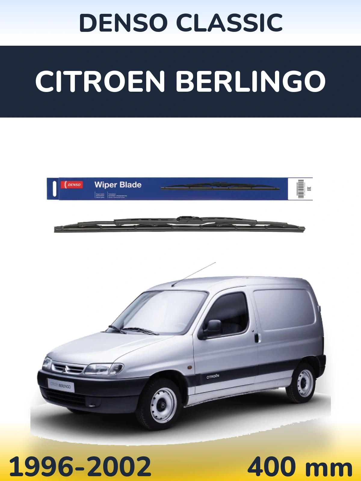 Zadní stěrač Denso Classic 400 mm pro Citroen Berlingo 1996-2002