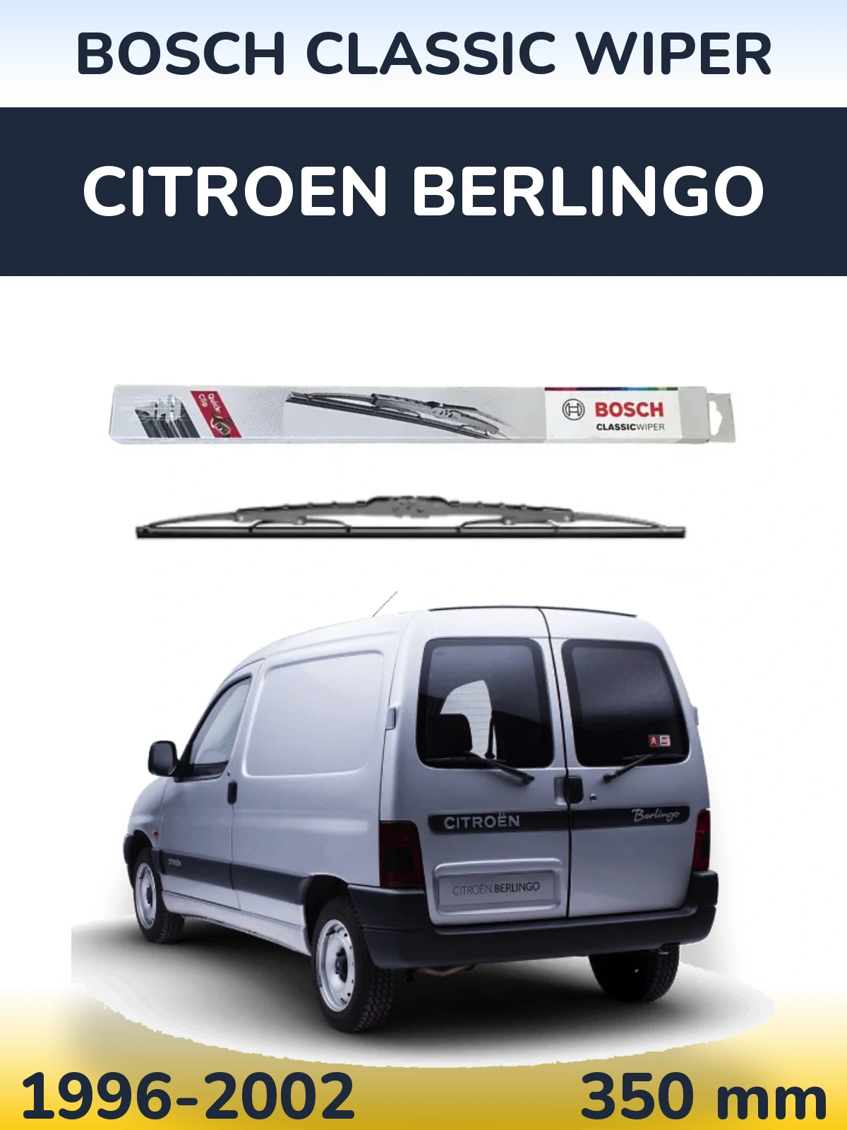 Zadní stěrač BOSCH Classic Wiper 340 mm pro Citroen Berlingo 1996-2002