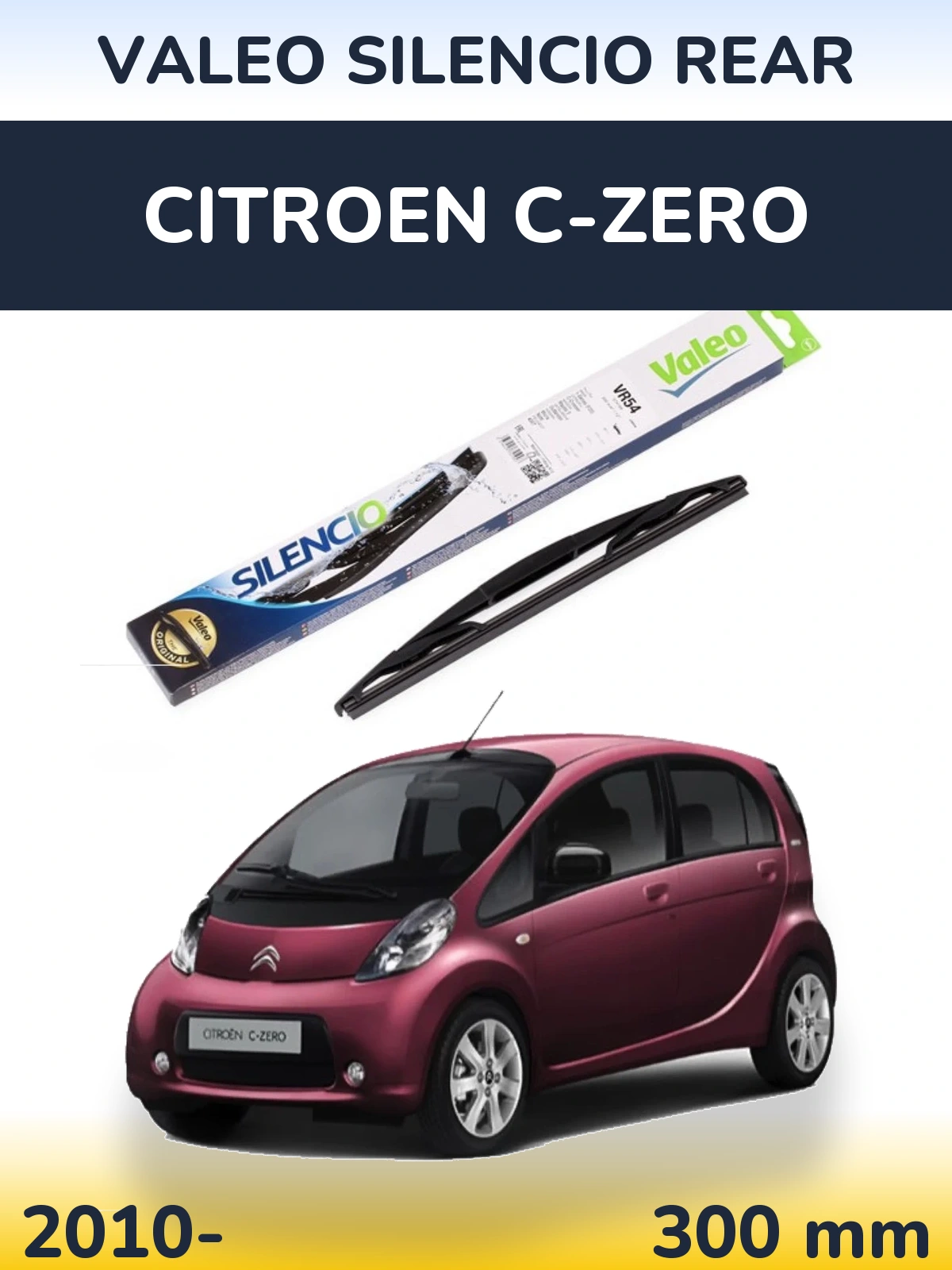 Zadní stěrač Valeo Silencio Rear 300 mm pro Citroen C-Zero 2010-2026