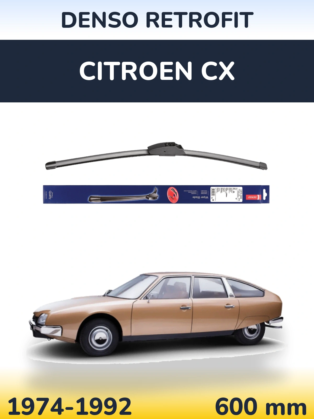 Přední stěrač Denso Retrofit 600 mm pro Citroen CX 1974-1992