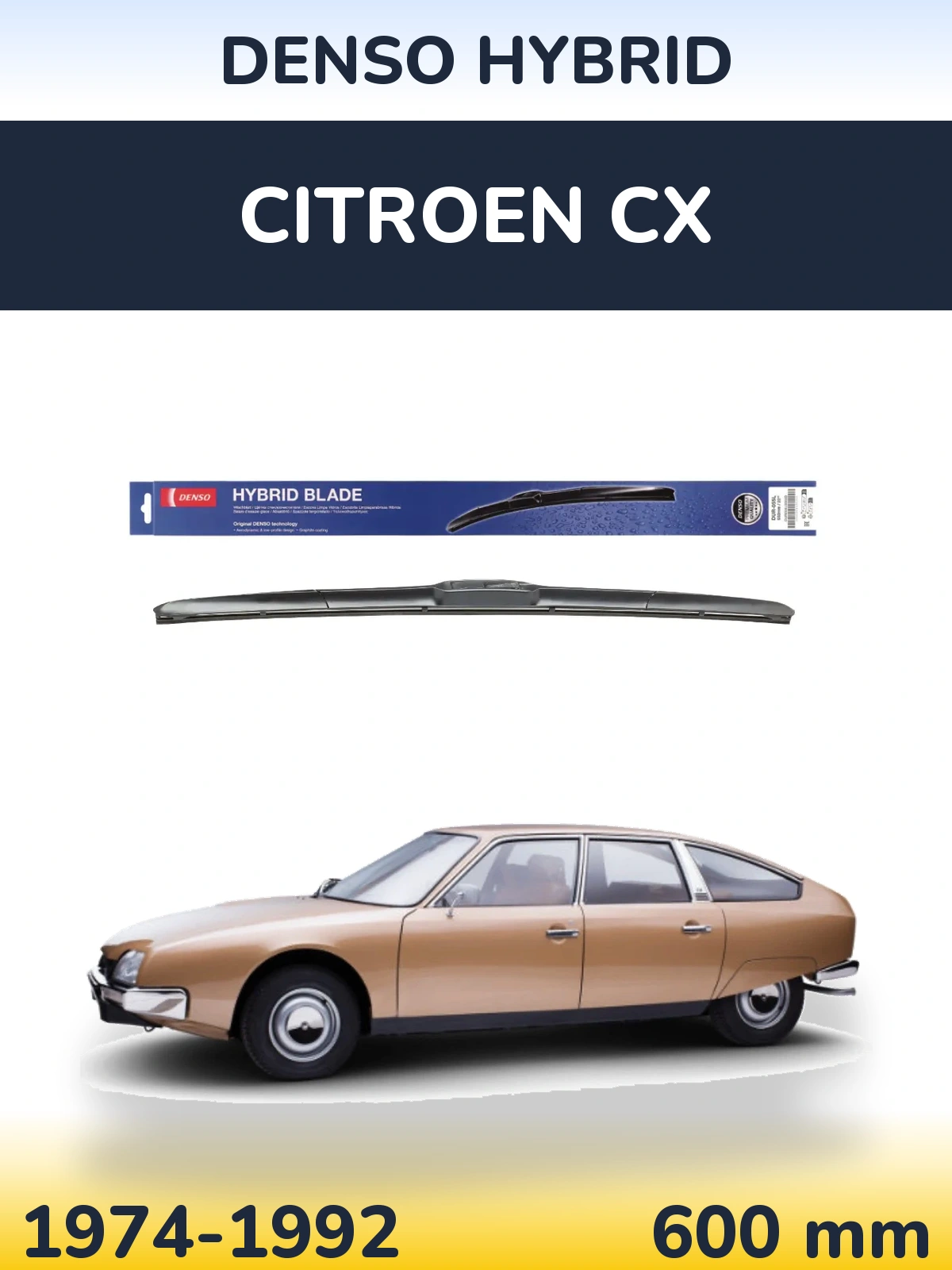 Přední stěrač Denso Hybrid 600 mm pro Citroen CX 1974-1992