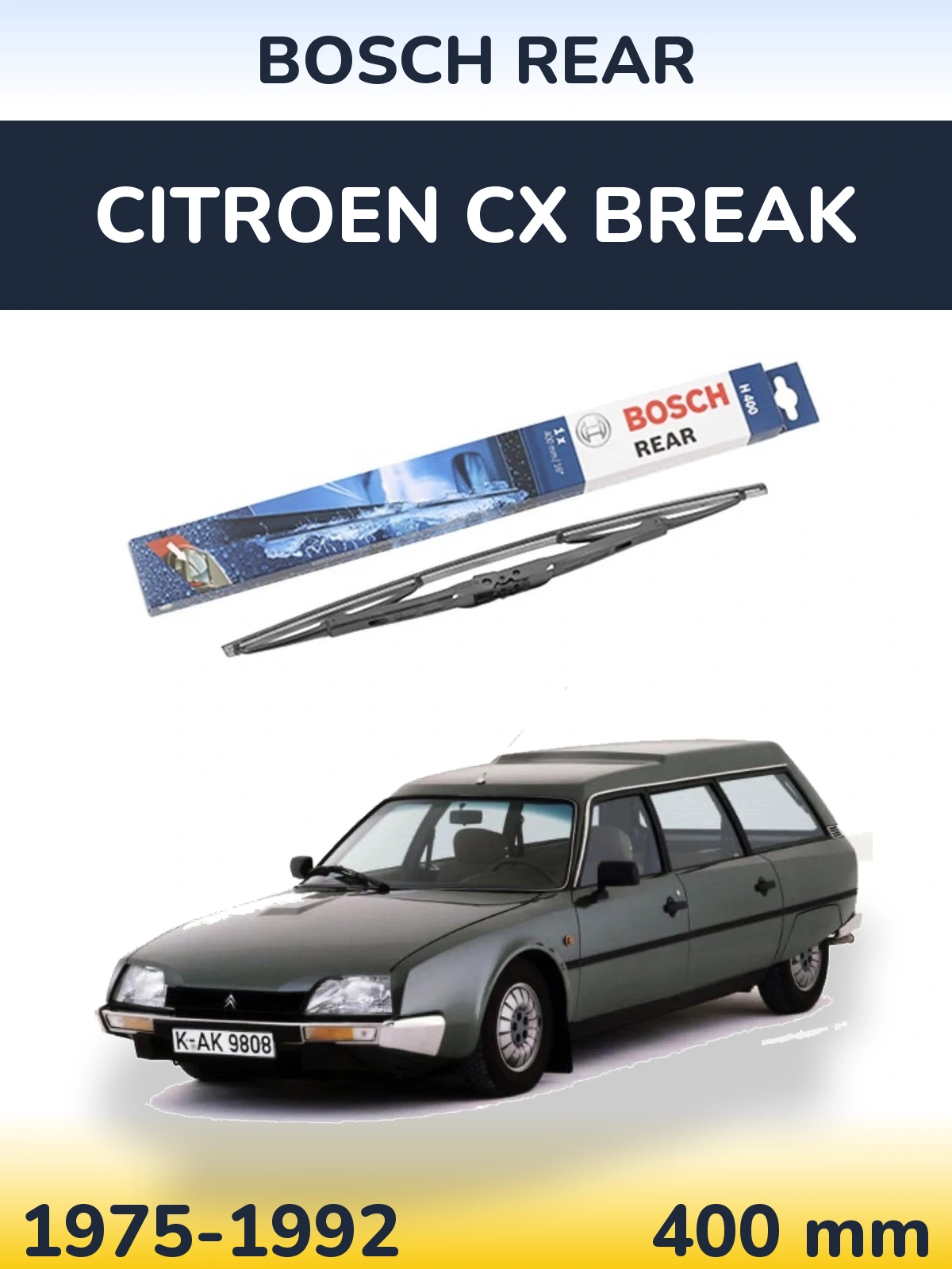 Zadní stěrač BOSCH Rear 400 mm pro Citroen CX Break 1975-1992