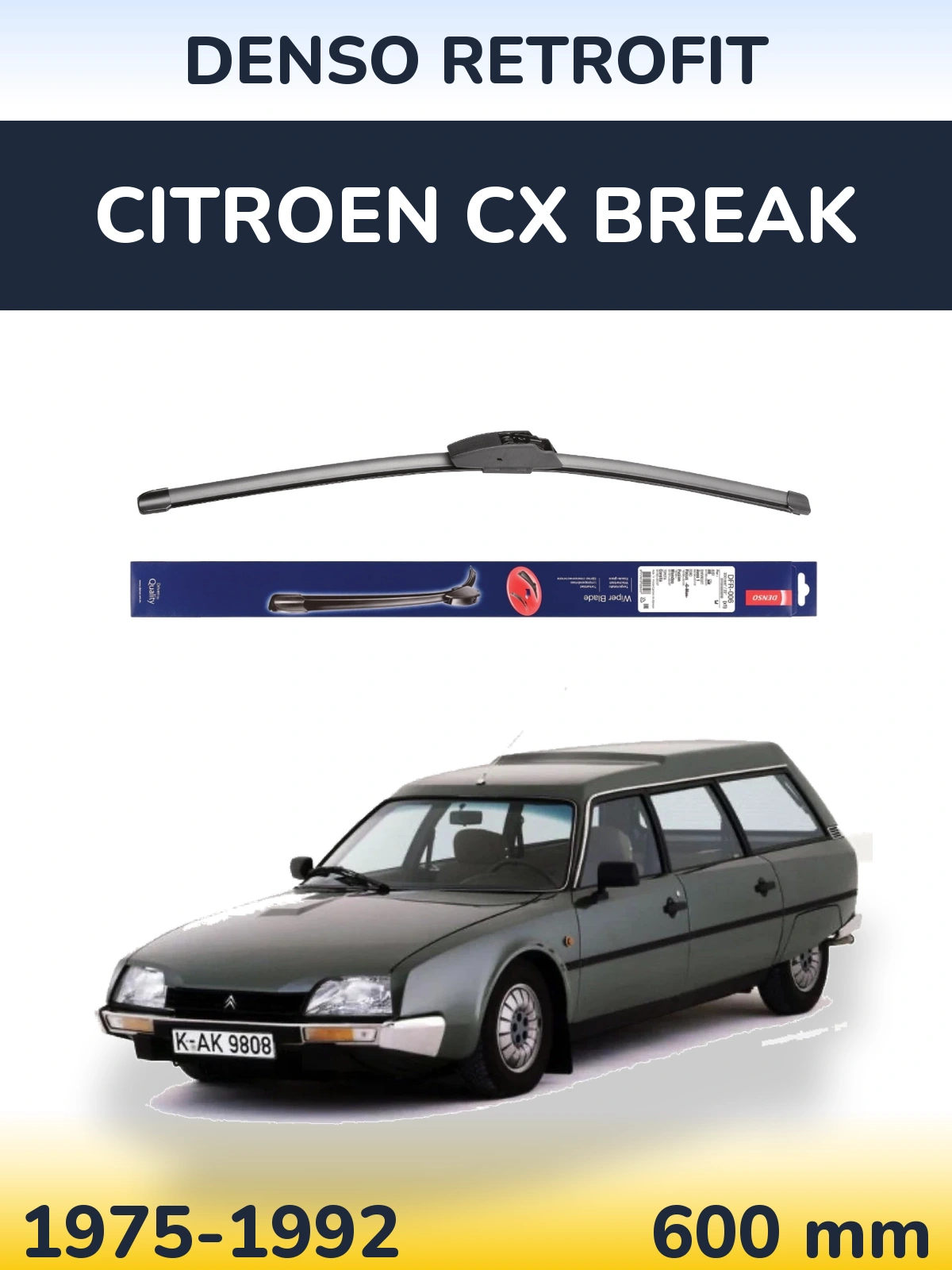 Přední stěrač Denso Retrofit 600 mm pro Citroen CX Break 1975-1992