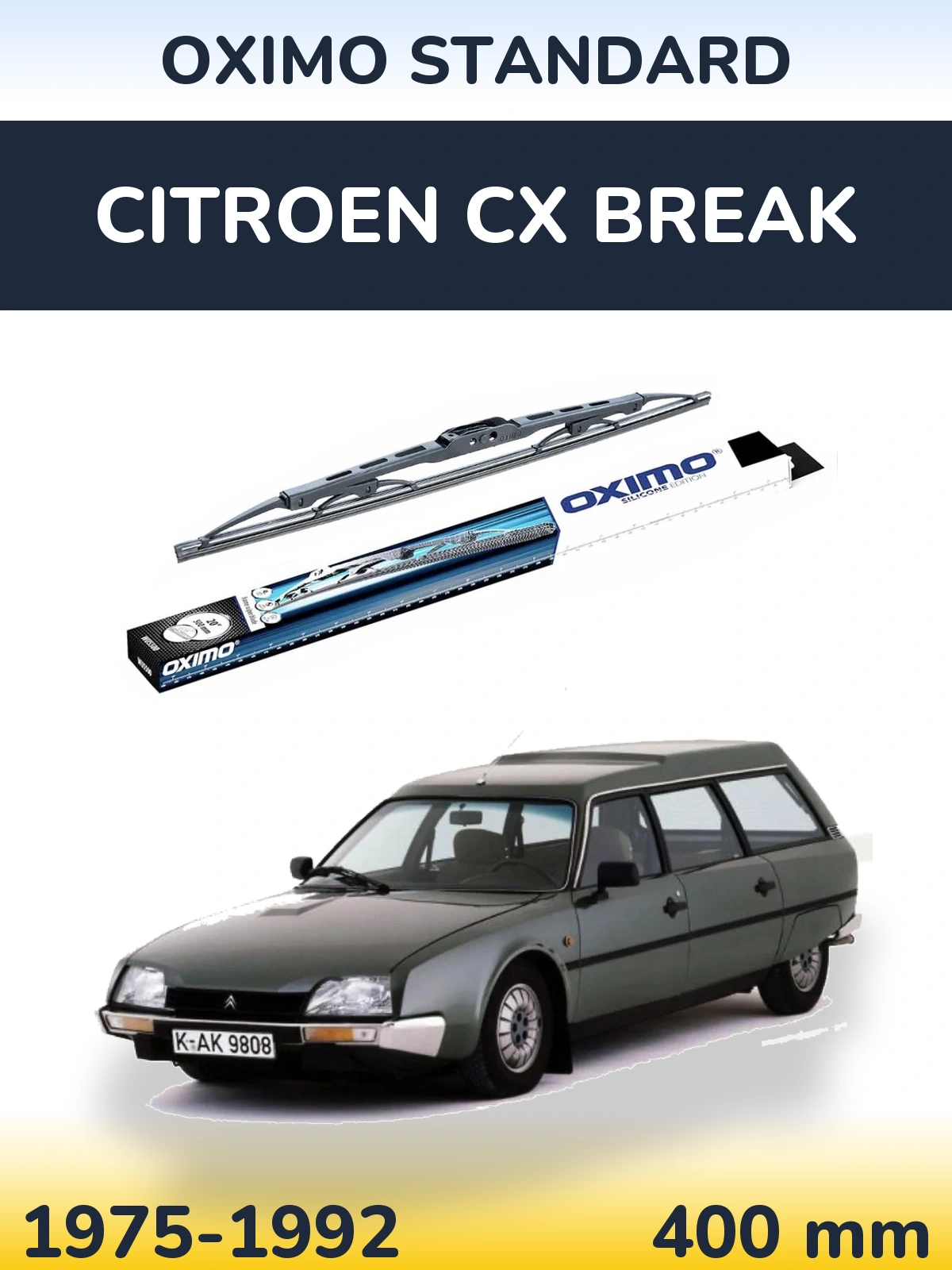 Zadní stěrač Oximo Standard 400 mm pro Citroen CX Break 1975-1992