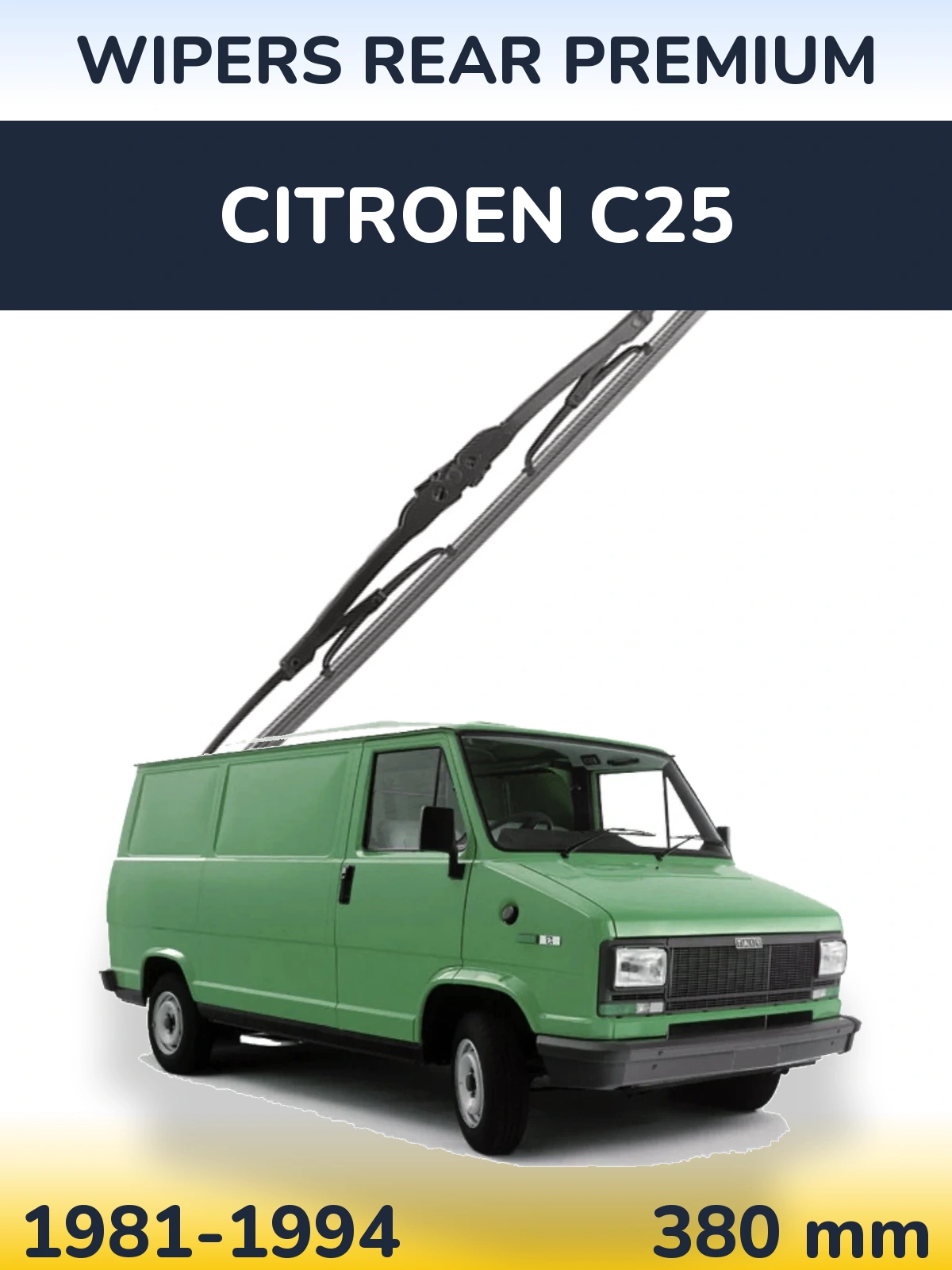 Zadní stěrač WIPERS REAR PREMIUM 380 mm pro Citroen C25 1981-1994