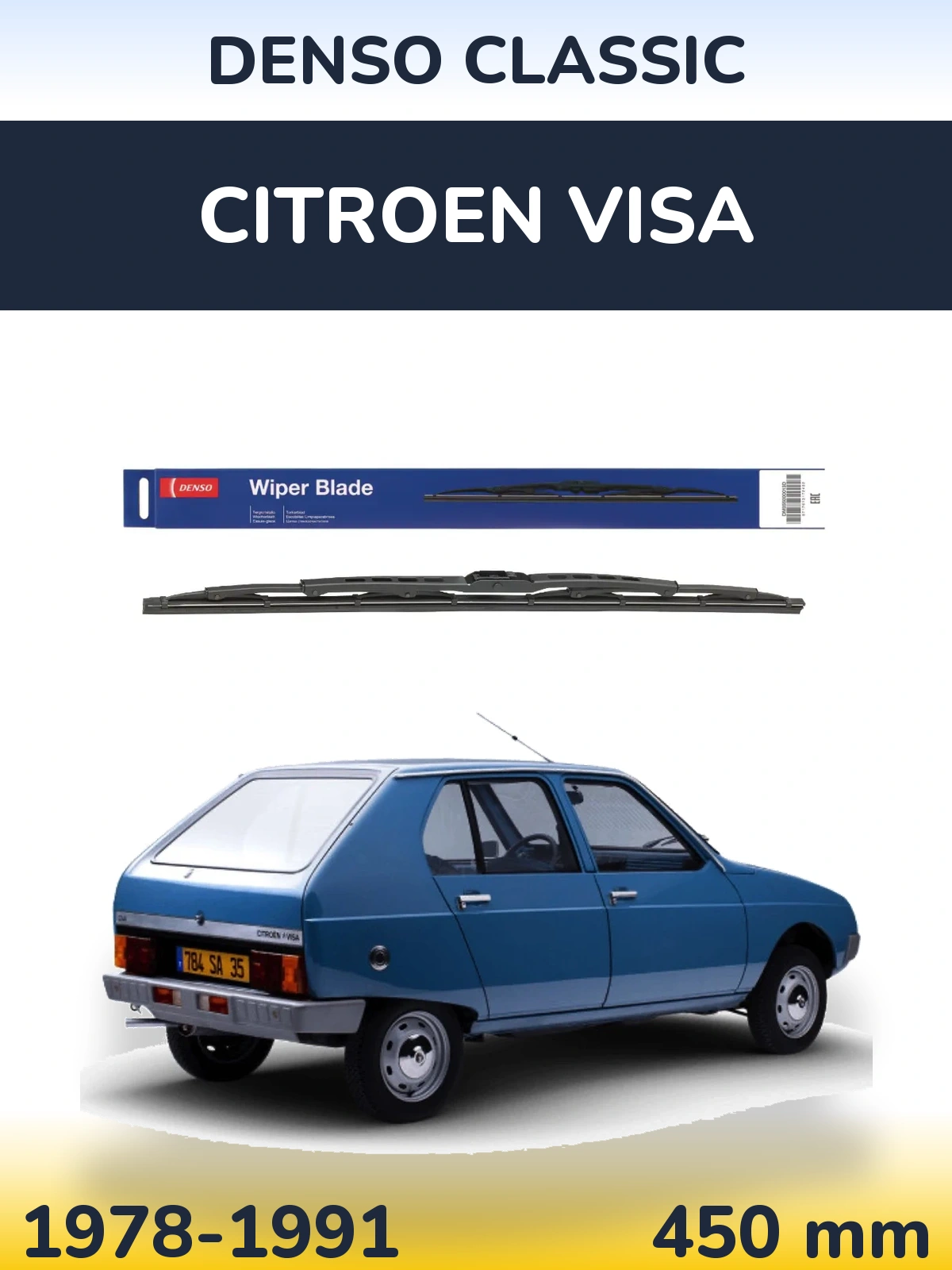 Передня щітка Denso Classic 450 мм для Citroen Visa 1978-1991
