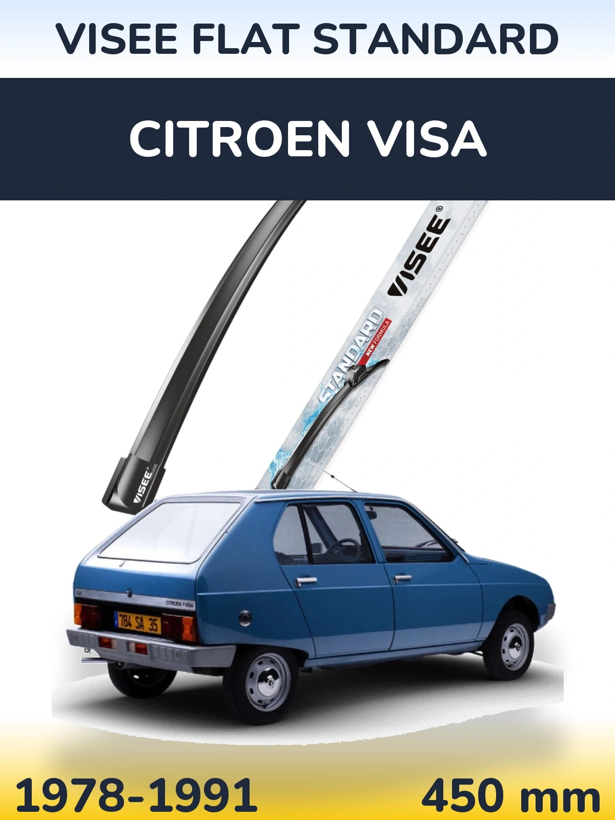 Přední stěrač VISEE FLAT STANDARD 450 mm pro Citroen Visa 1978-1991