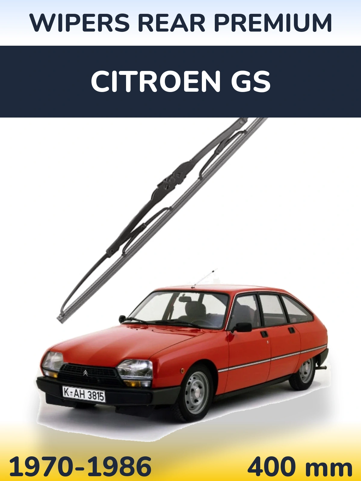Задня щітка WIPERS REAR PREMIUM 400 мм для Citroen GS 1970-1986
