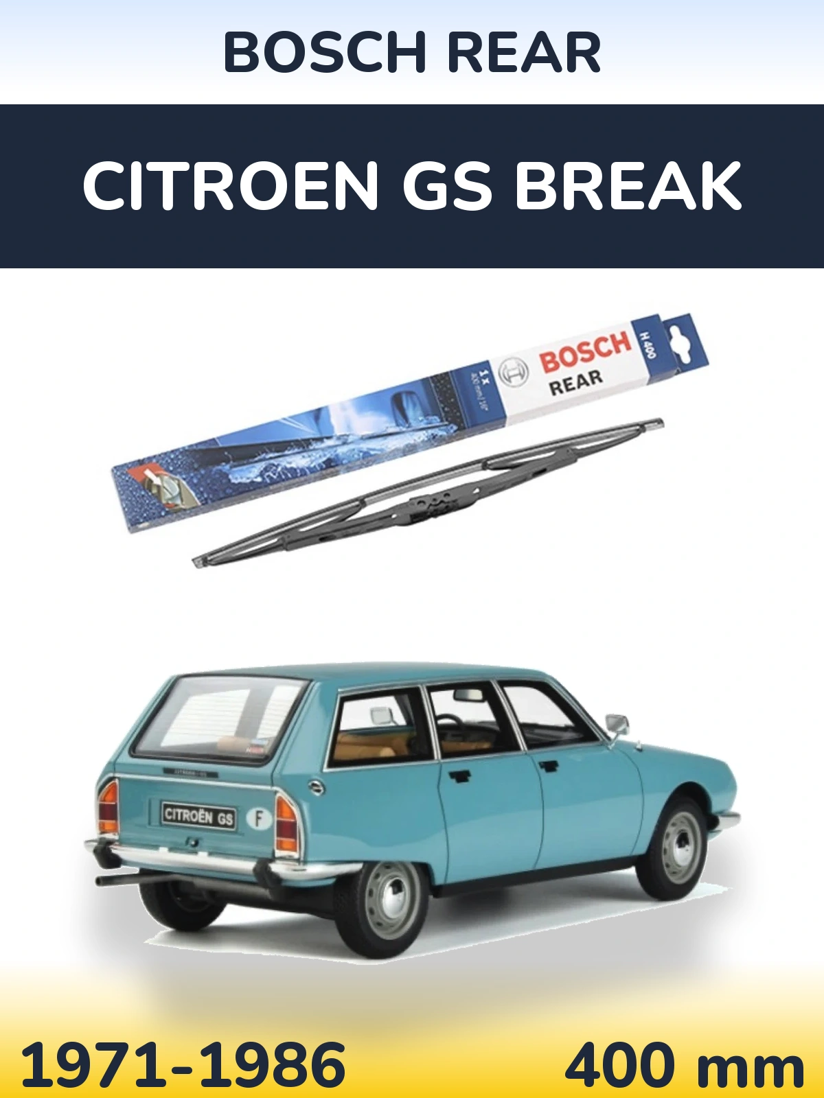 Zadní stěrač BOSCH Rear 400 mm pro Citroen GS Break 1971-1986