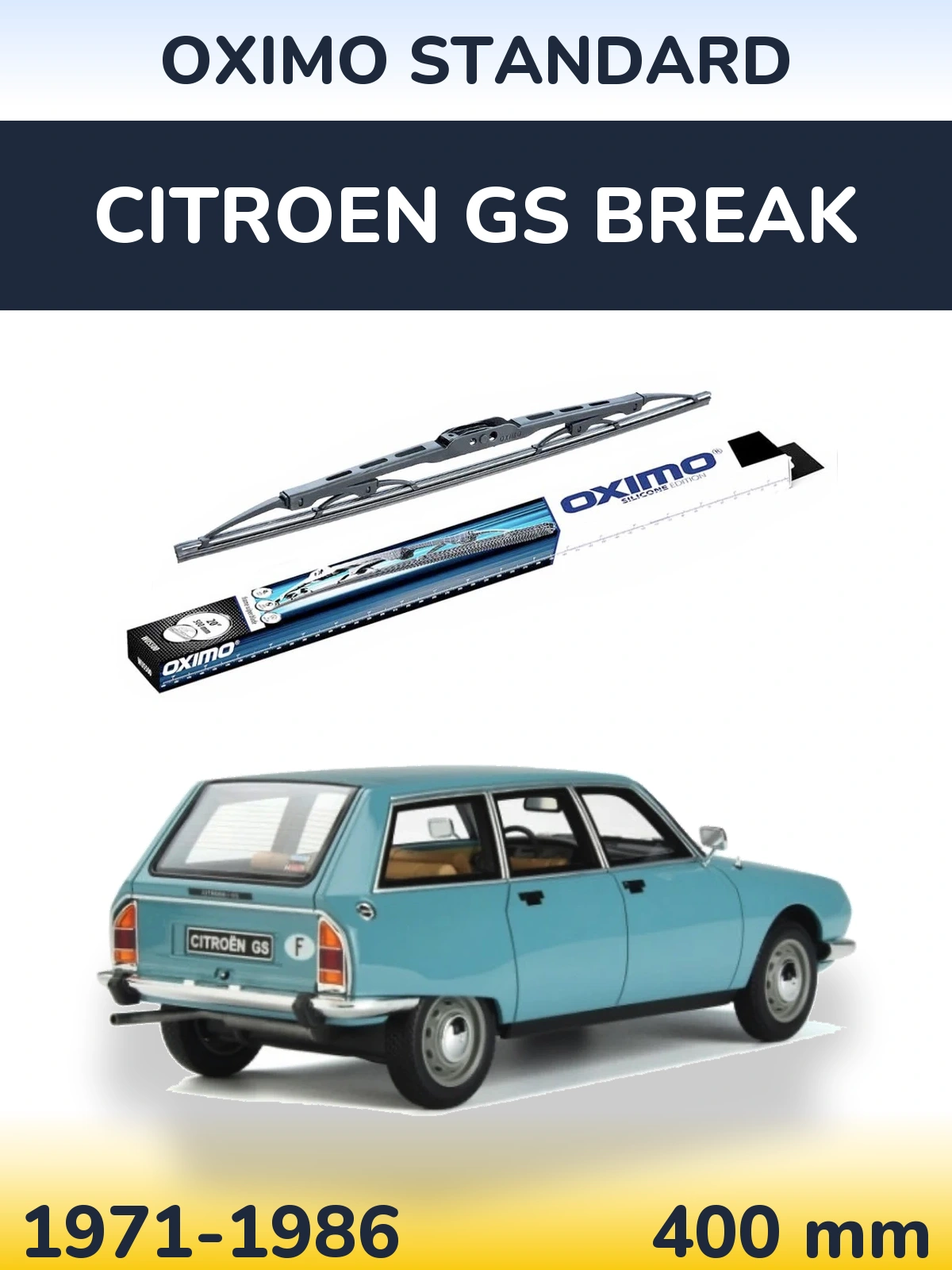 Zadní stěrač Oximo Standard 400 mm pro Citroen GS Break 1971-1986