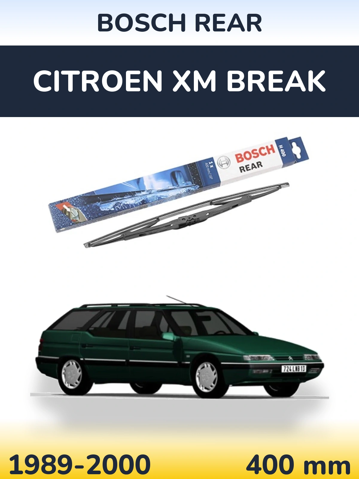 Zadní stěrač BOSCH Rear 400 mm pro Citroen XM Break 1989-2000
