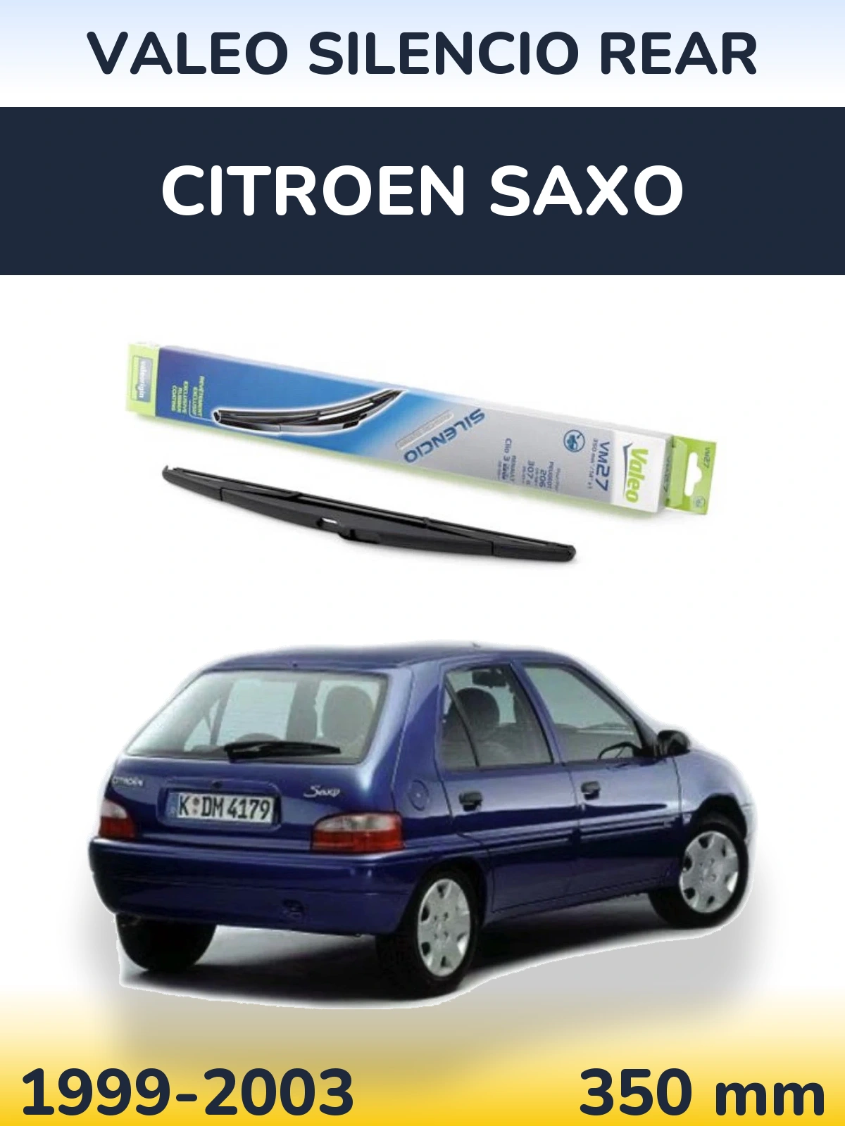 Zadní stěrač Valeo Silencio Rear 350 mm pro Citroen Saxo 1999-2003